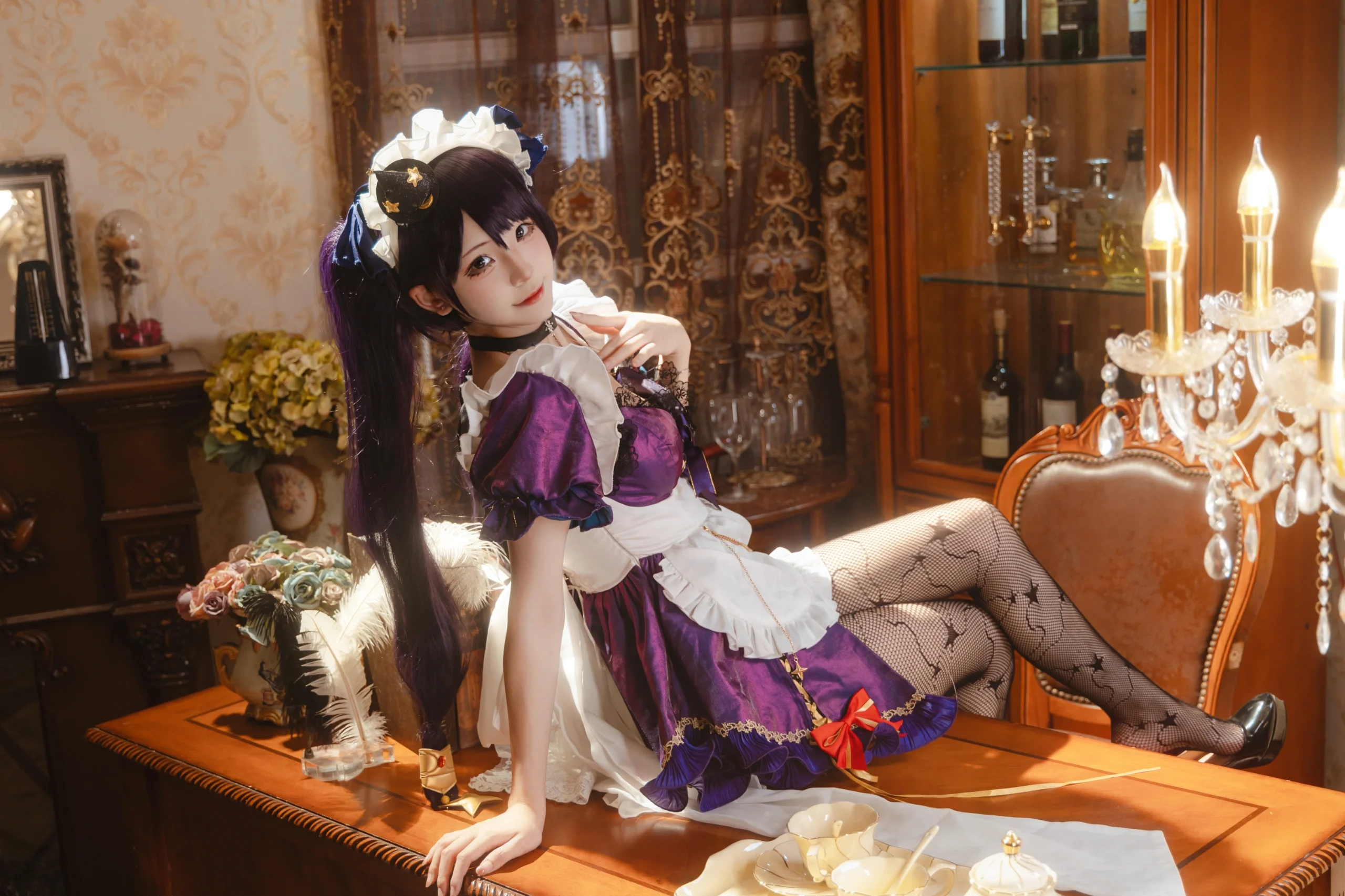 【莫娜cos】原神占星術士的女僕復古老宅寫真 - 第 6 張