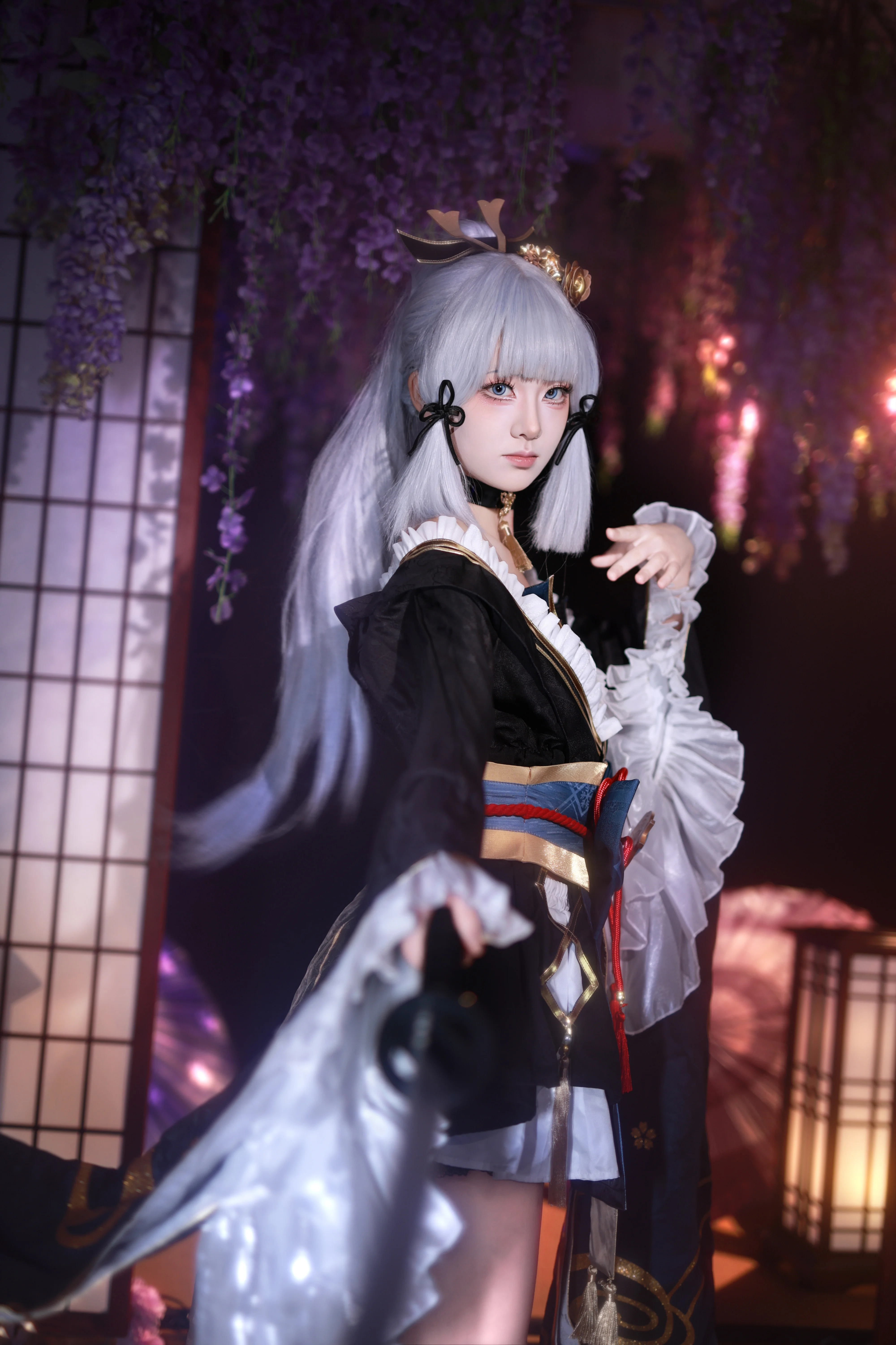 【神里绫华cos】霜刃凝聚，月下稻妻的剑舞 - 第 2 张