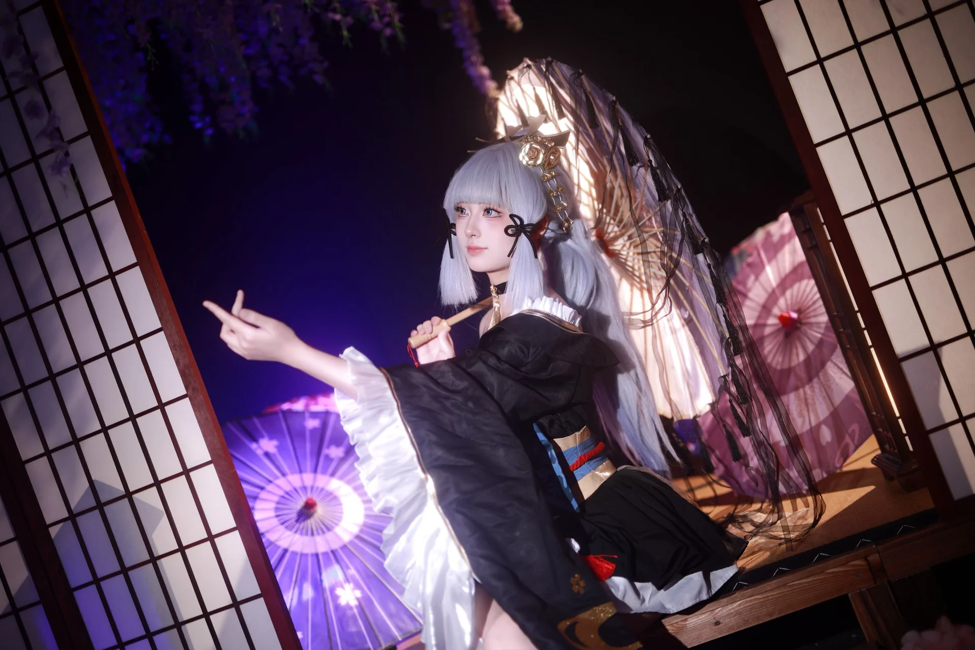 【神里绫华cos】霜刃凝聚，月下稻妻的剑舞 - 第 3 张