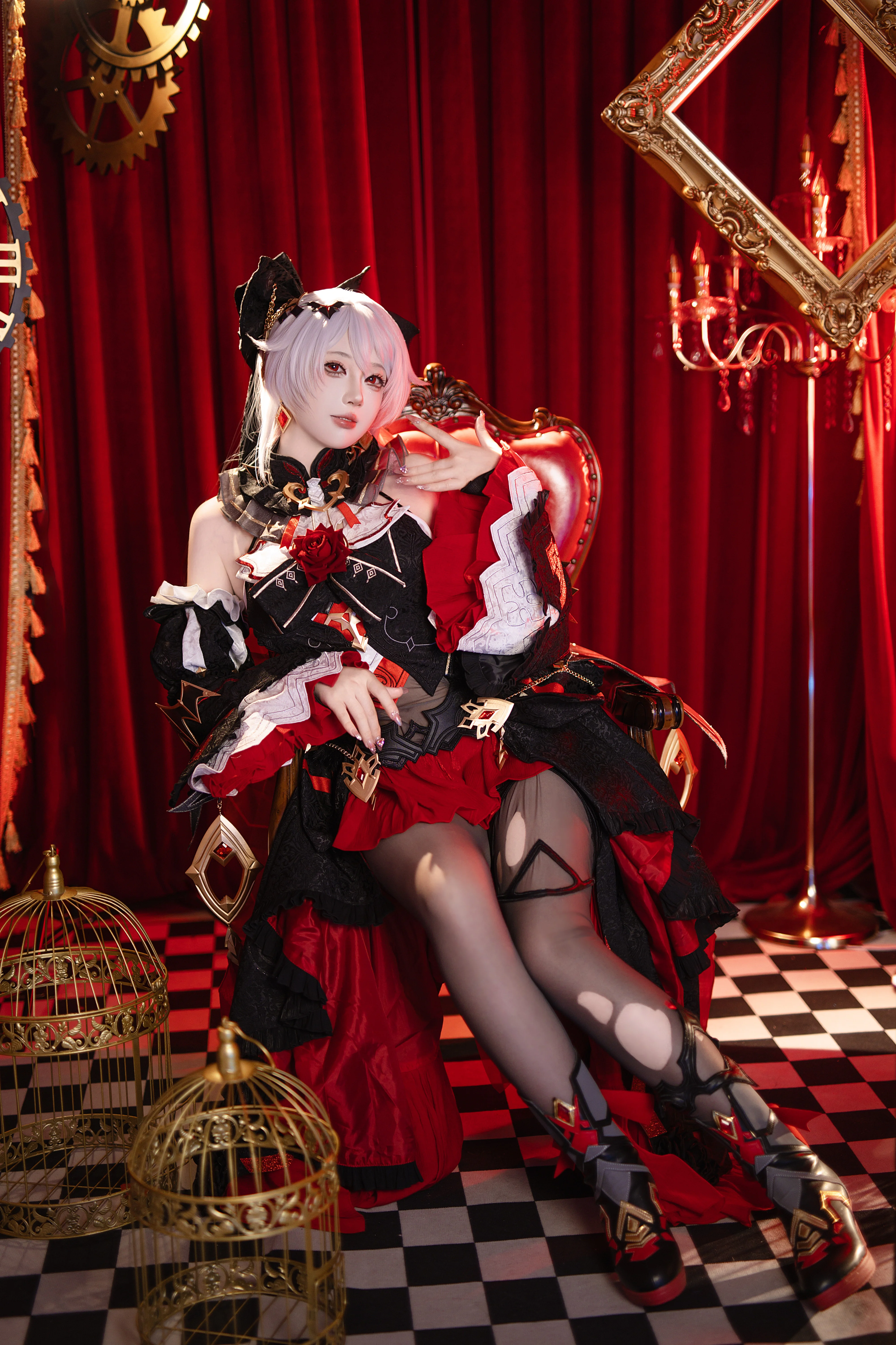 【大月下cos】红月下的吸血鬼新娘，定格镜中的重逢 - 第 1 张