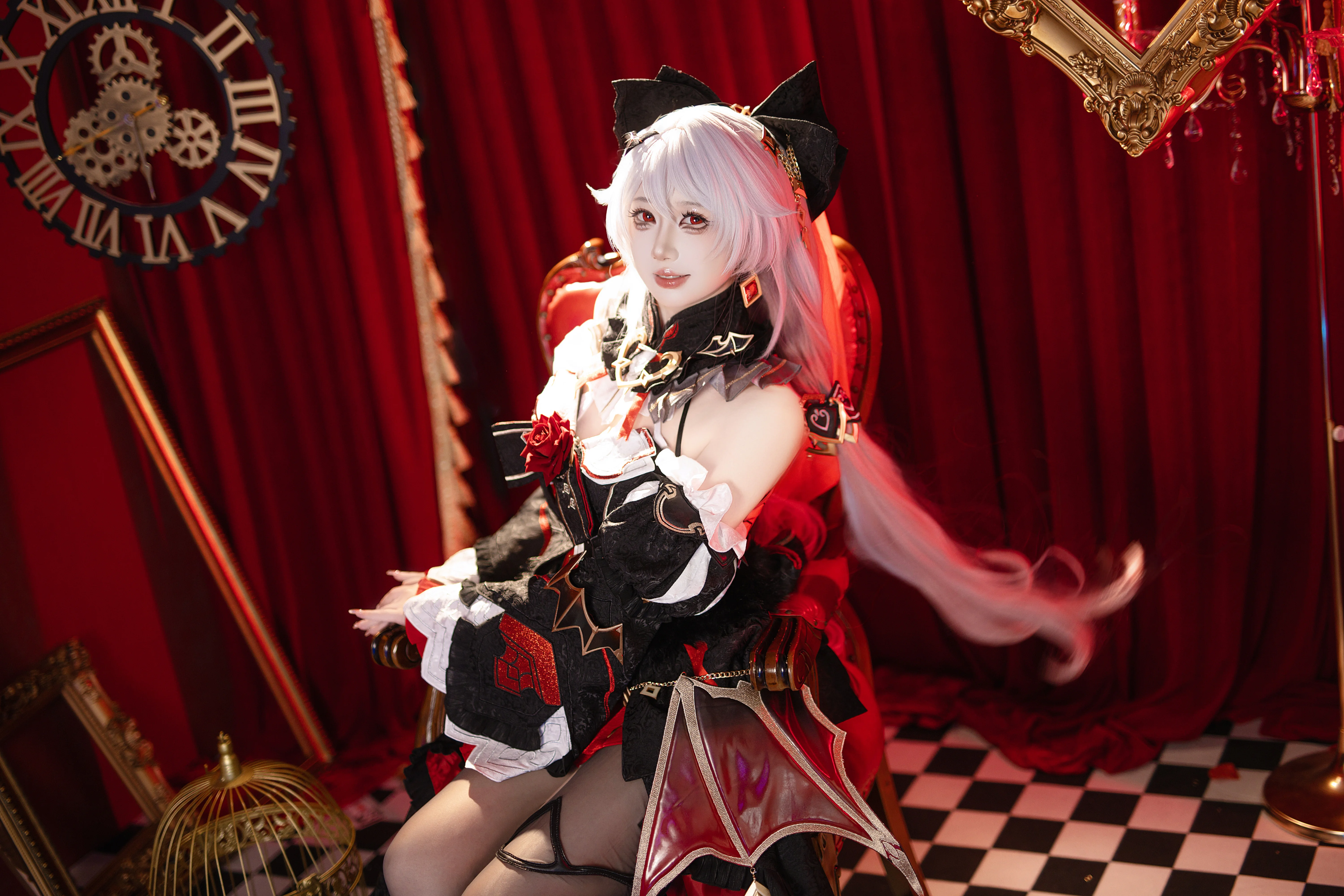 【大月下cos】红月下的吸血鬼新娘，定格镜中的重逢 - 第 3 张