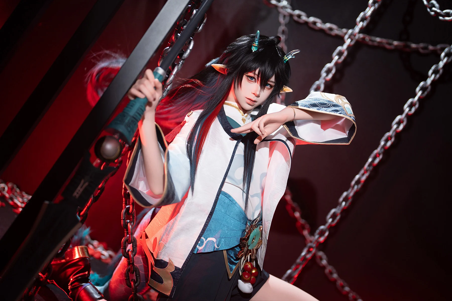 【丹恒コスプレ】崩壊：スターレイル 飲月君、鎖と紅き光の絆 - 1 枚目