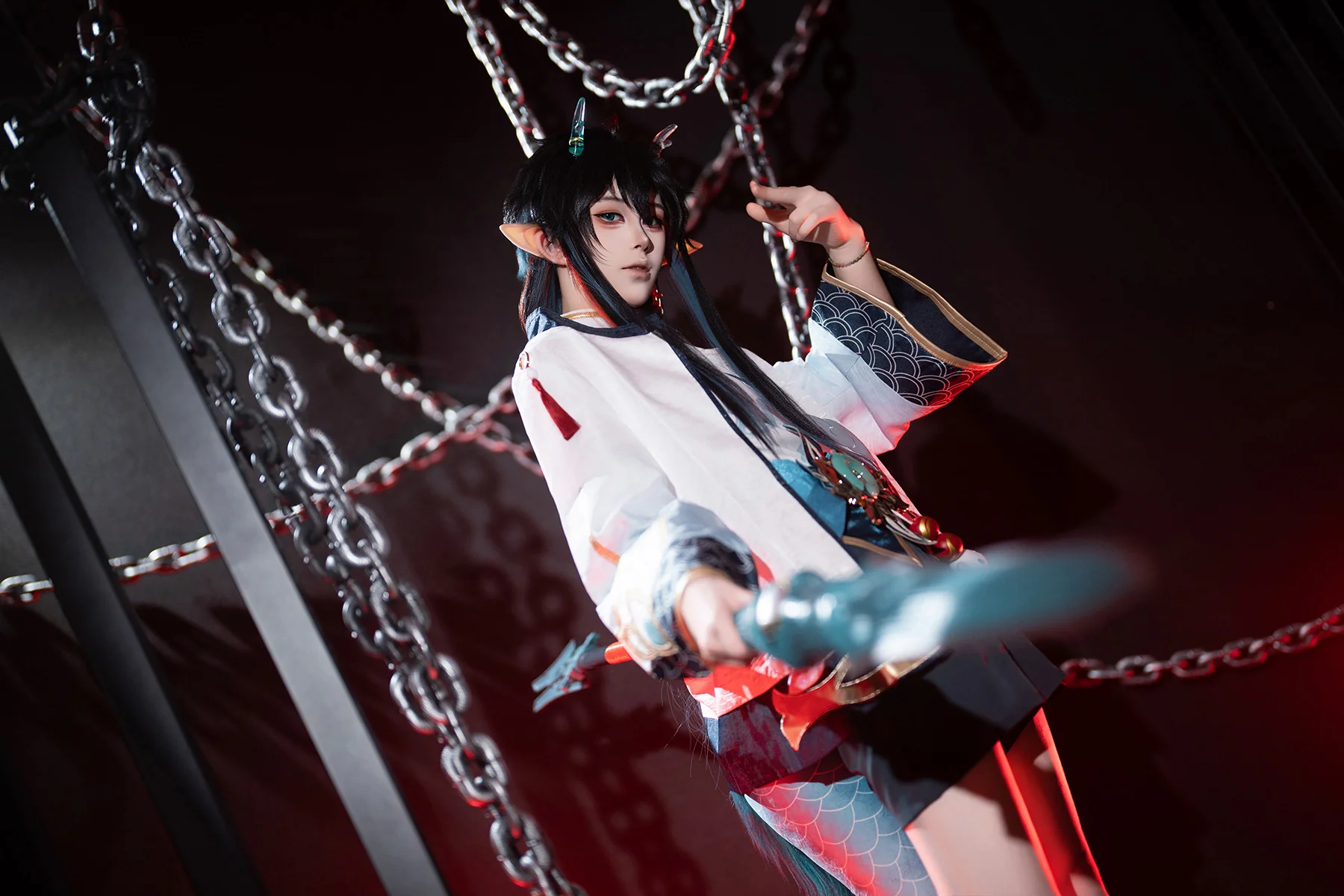 【丹恒コスプレ】崩壊：スターレイル 飲月君、鎖と紅き光の絆 - 2 枚目
