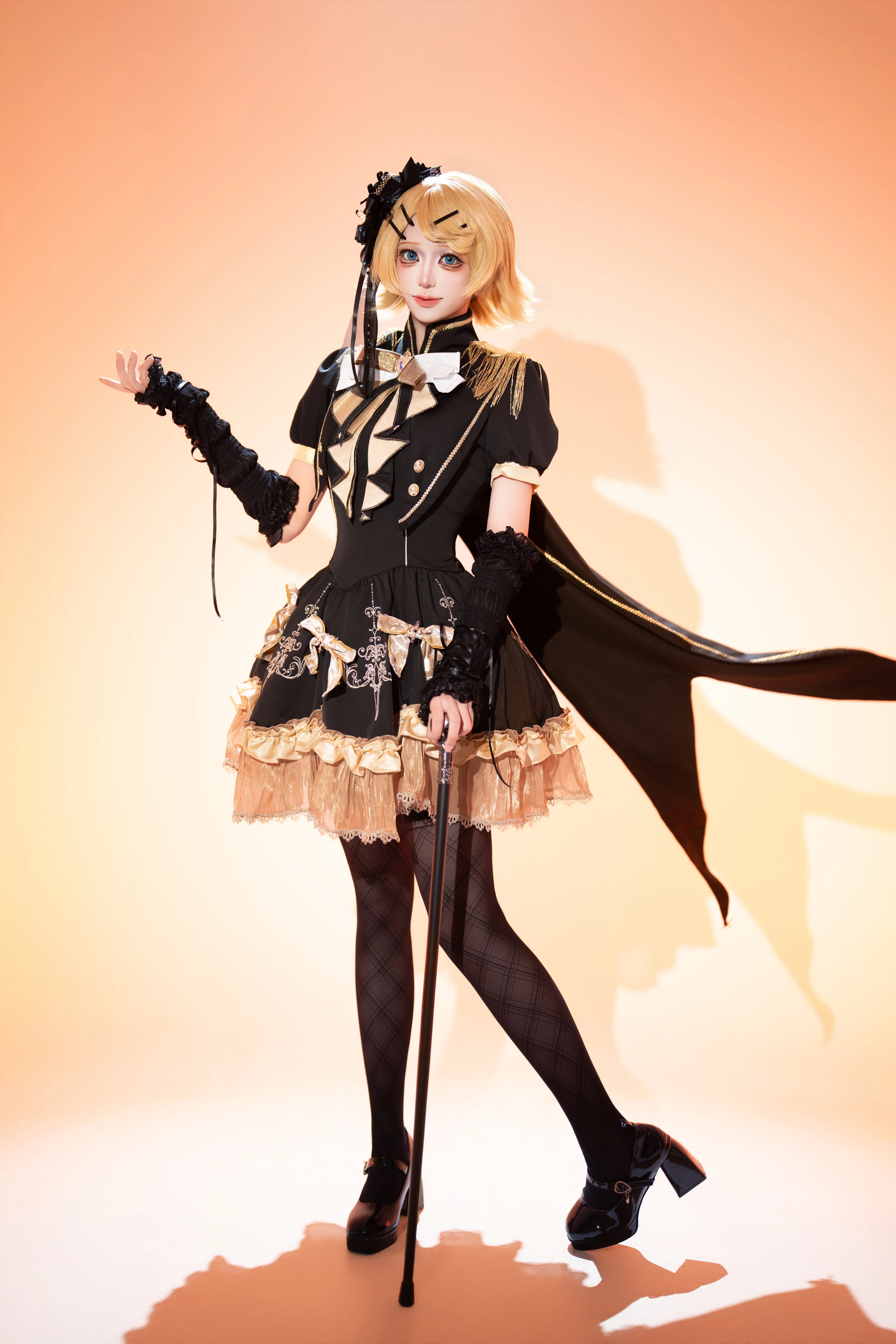 【镜音铃cos】Vocaloid黑金哥特风私设Lolita - 第 1 张
