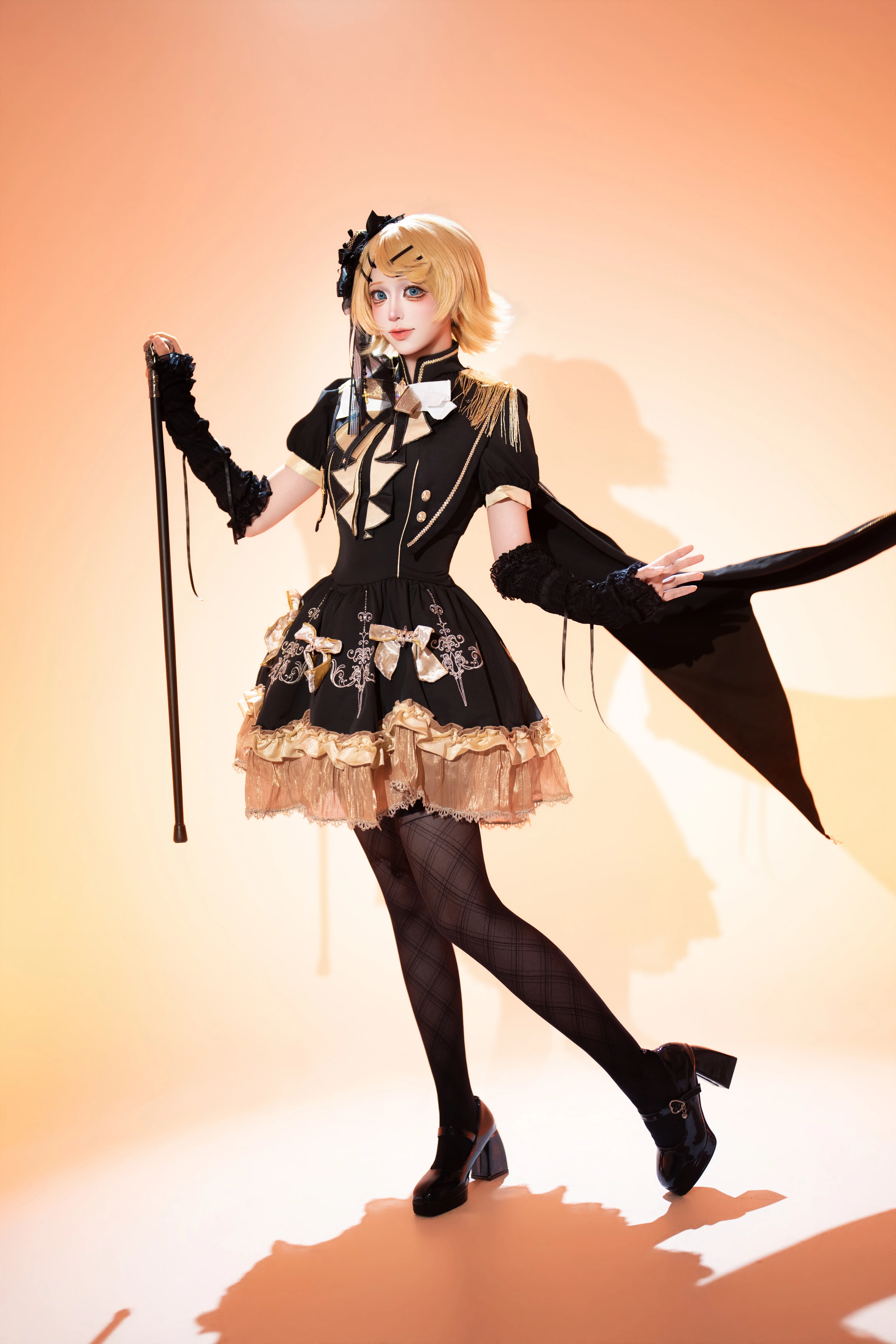 【镜音铃cos】Vocaloid黑金哥特风私设Lolita - 第 2 张