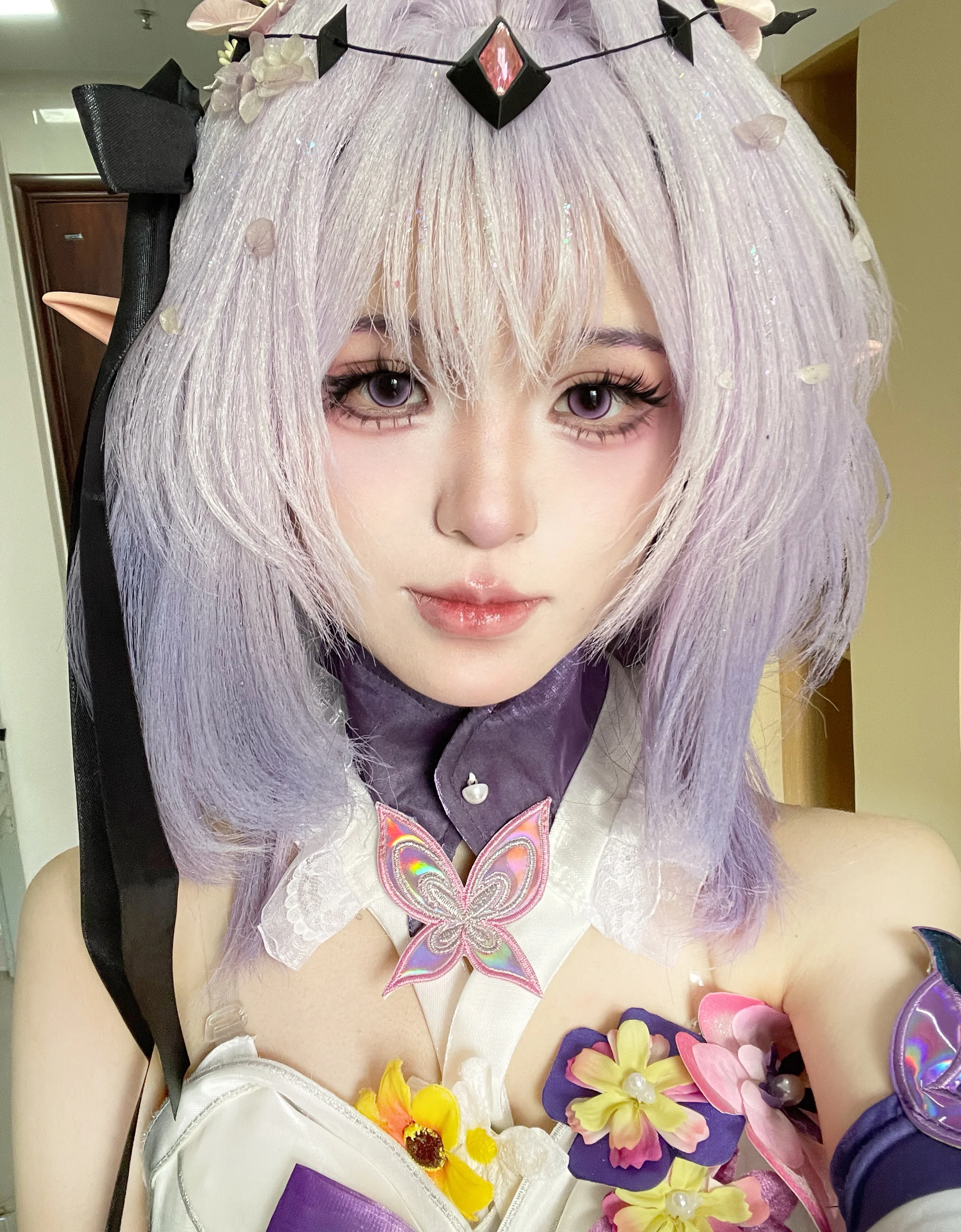 【遐蝶cos】崩坏星穹铁道的试妆记录，小蝶的初次亮相