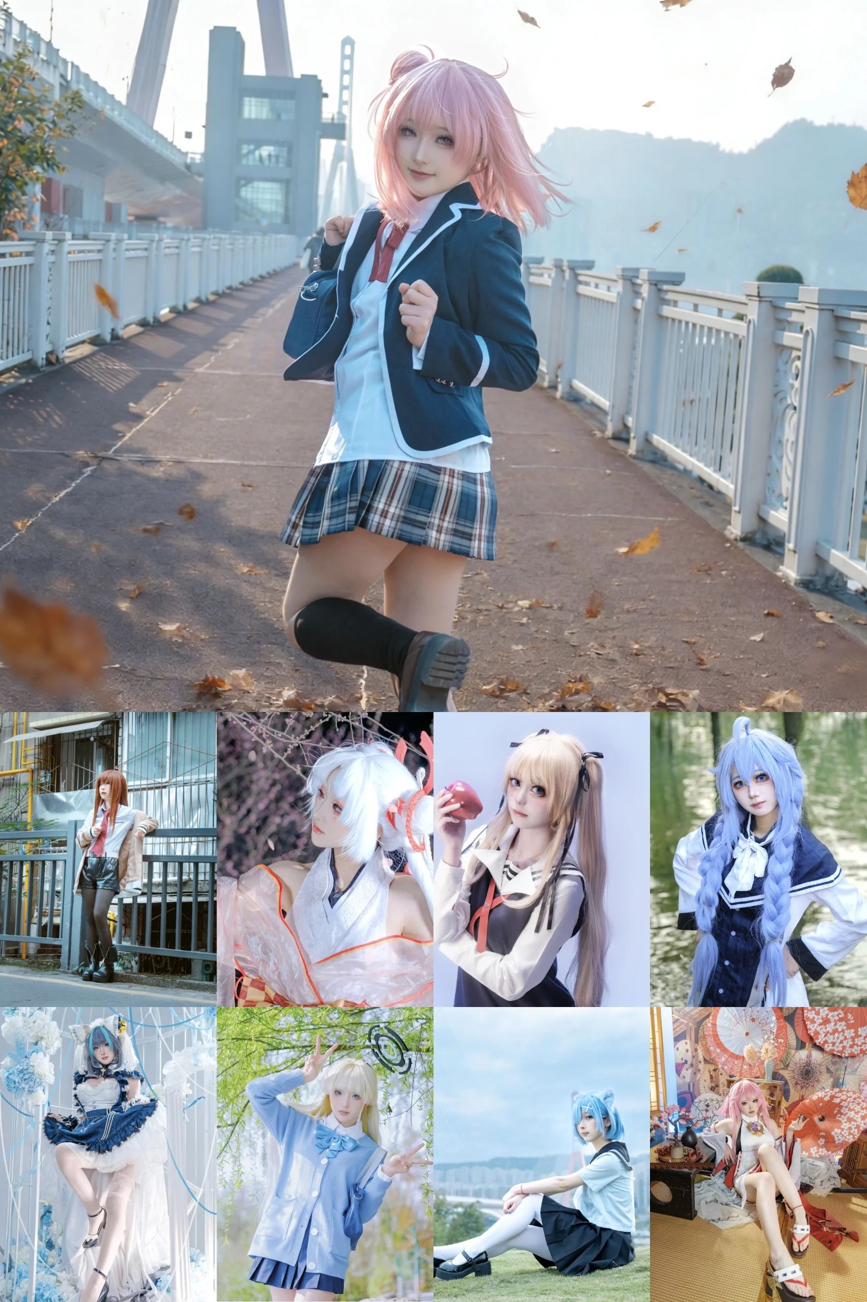 【后藤一里、雪之下雪乃与蕾姆cos】近期校园动漫角色的外景拍摄记录 - 第 1 张