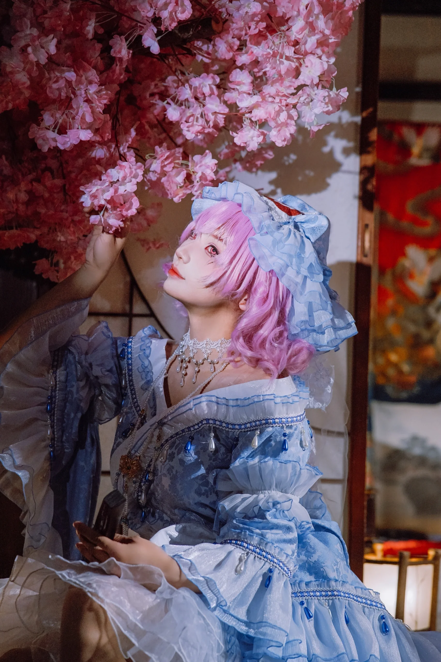 【西行寺幽幽子cos】在樱花下捕捉东方Project的幽邃美学 - 第4张