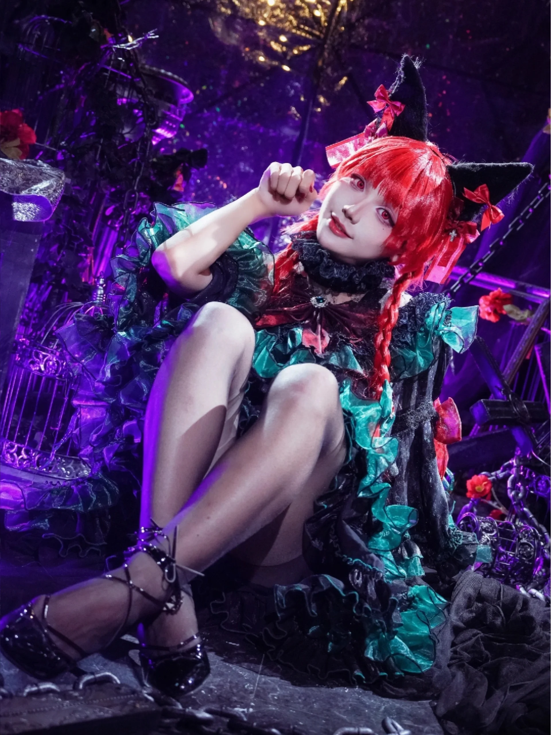 【火焰猫燐cos】东方project里的暗黑哥特猫娘