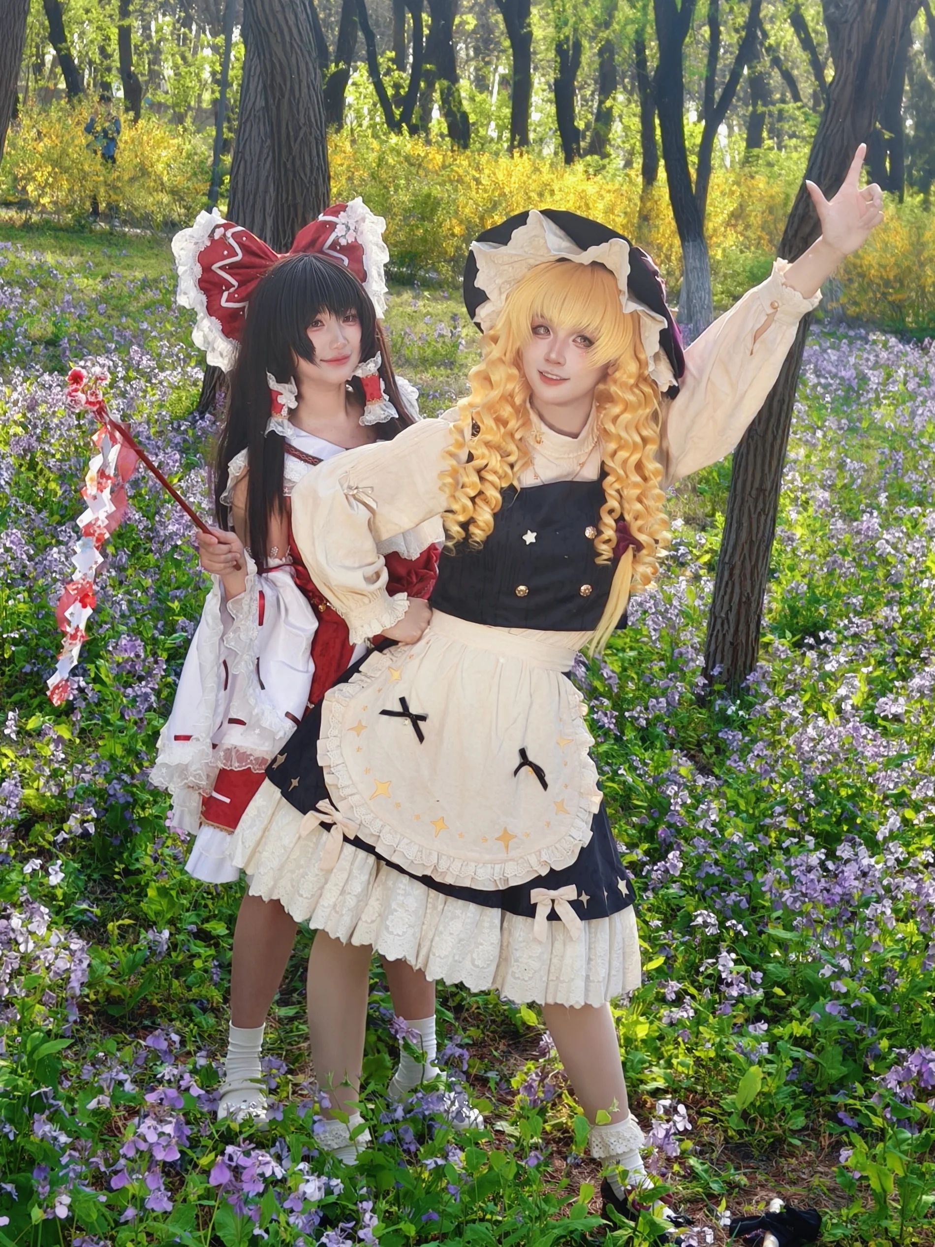 【霧雨魔理沙 コスプレ】東方Project主人公グループ春の散策ロケ