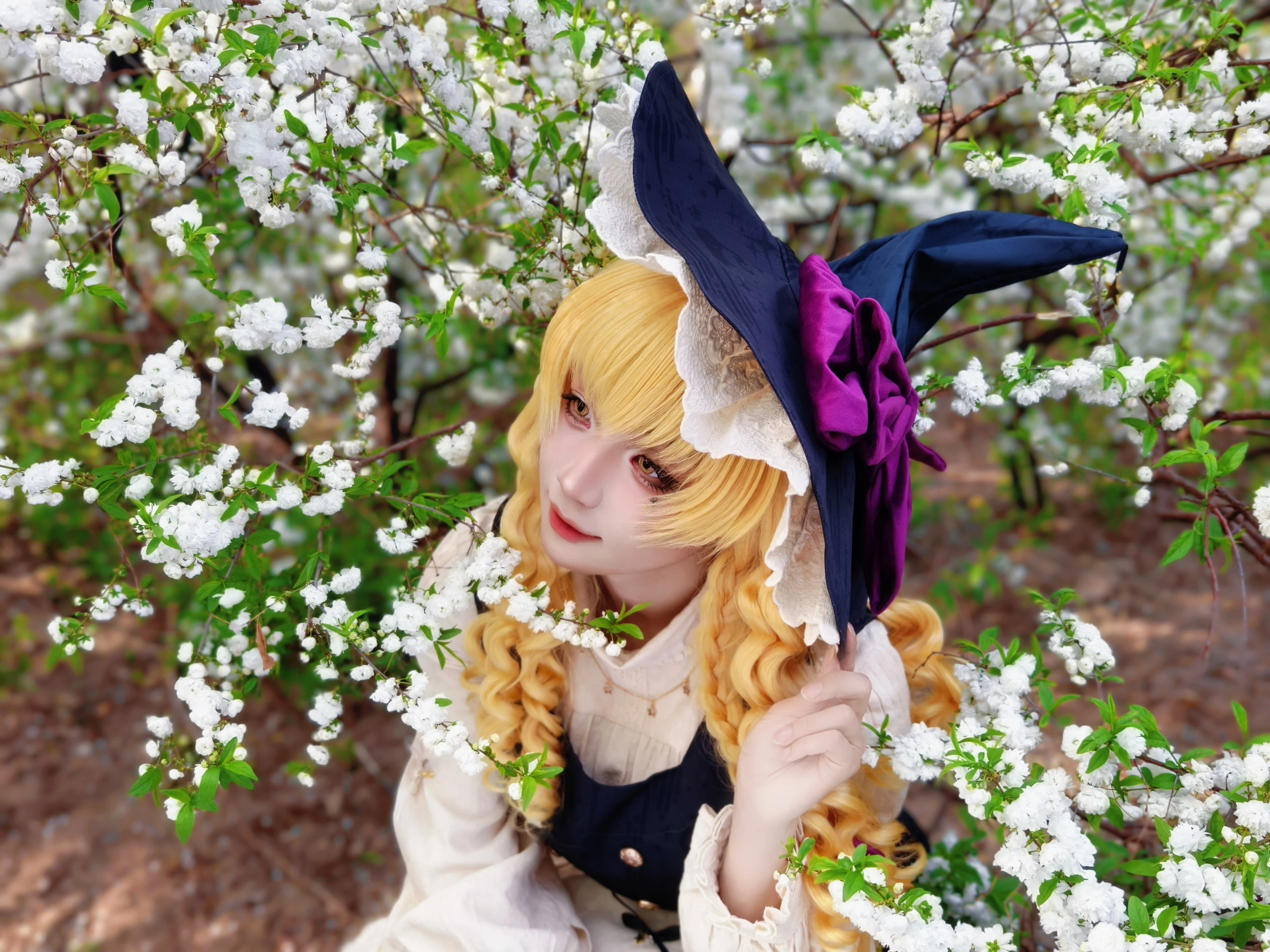 【霧雨魔理沙 コスプレ】東方Project主人公グループ春の散策ロケ - 4 枚目