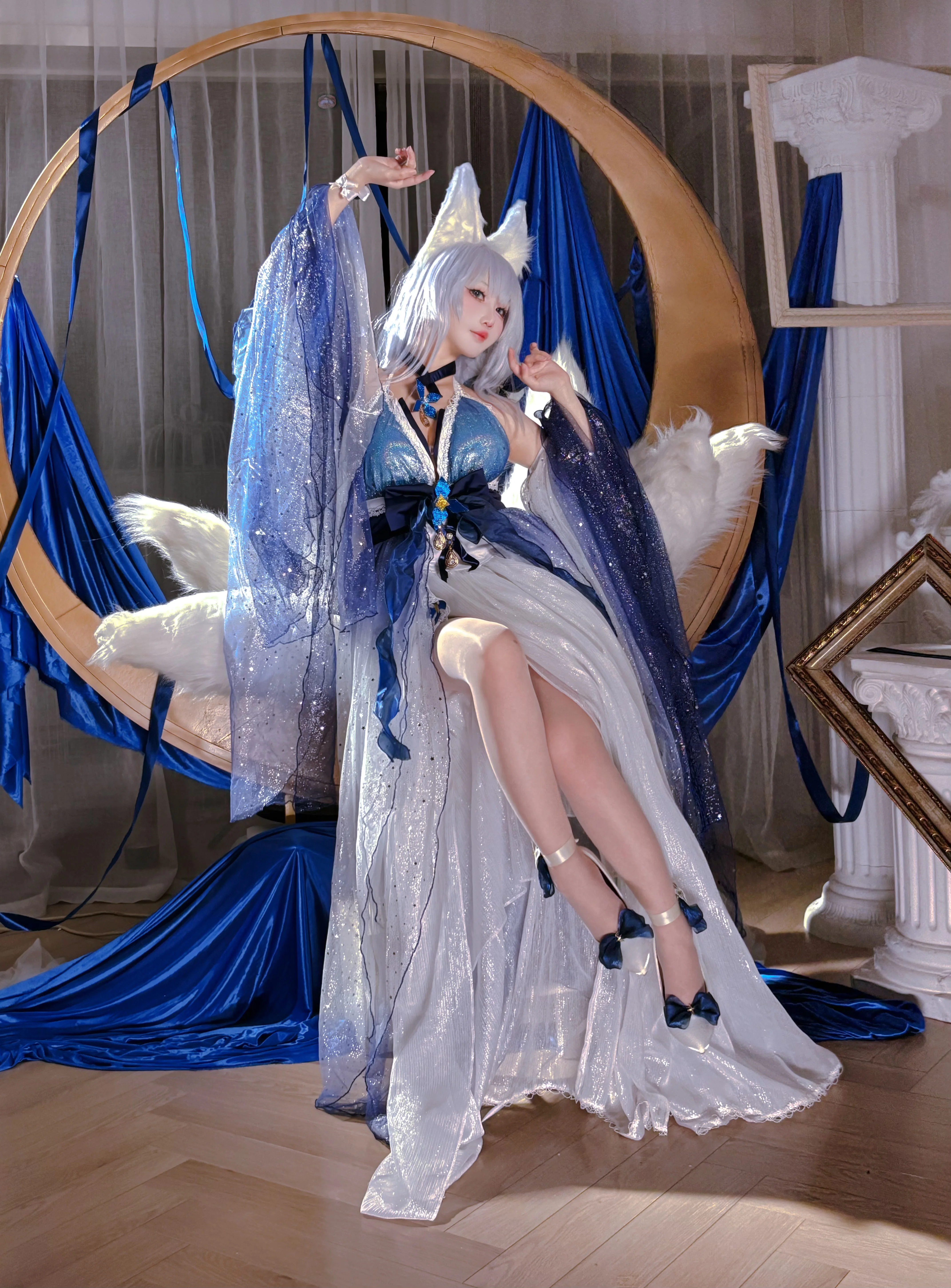 【信濃 コスプレ】アズールレーン礼服Ver.、星河のチュールに包まれた静寂 - 1 枚目