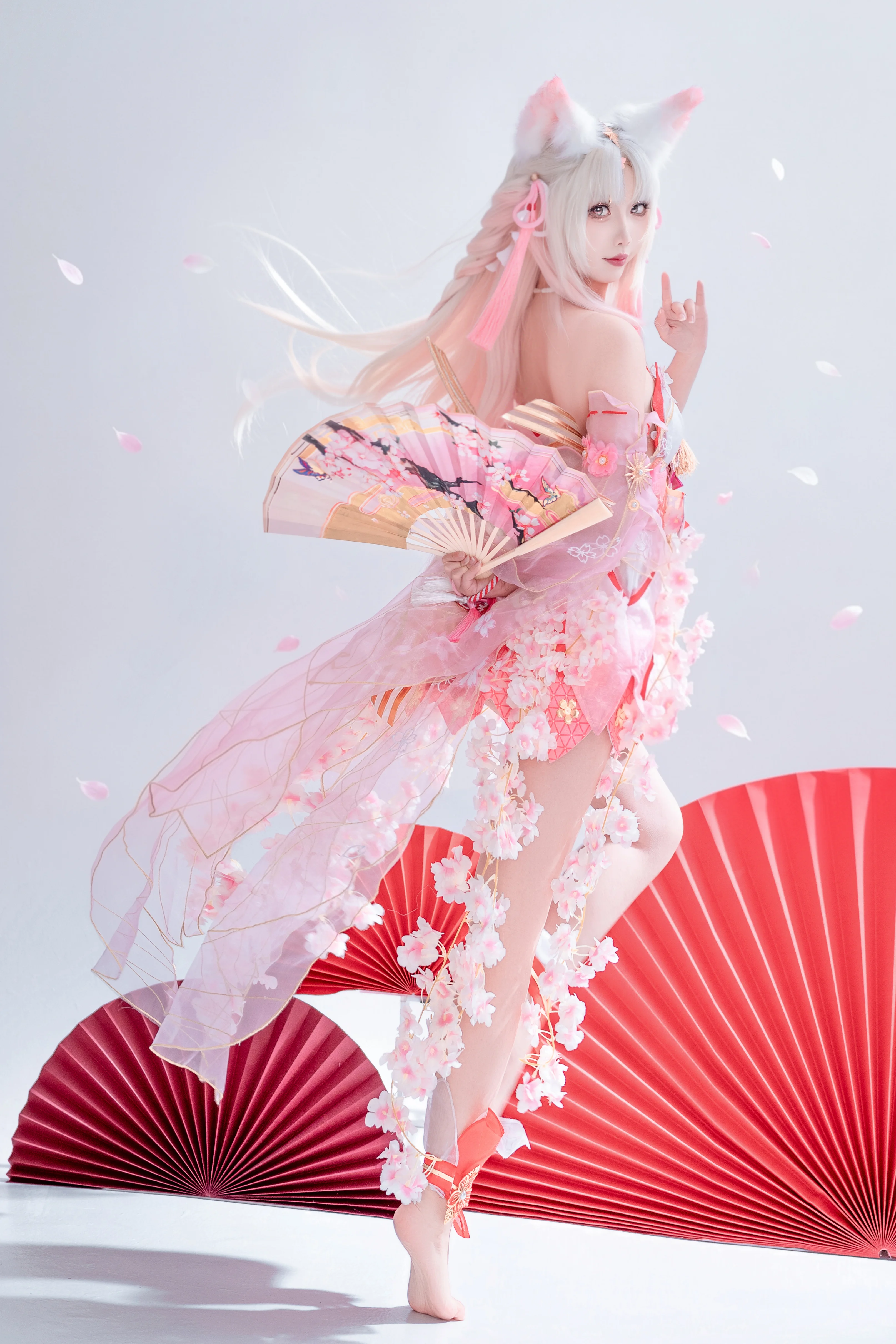 【胡桃cos】永劫无间里的樱花狐妖，轻盈起舞 - 第 4 张