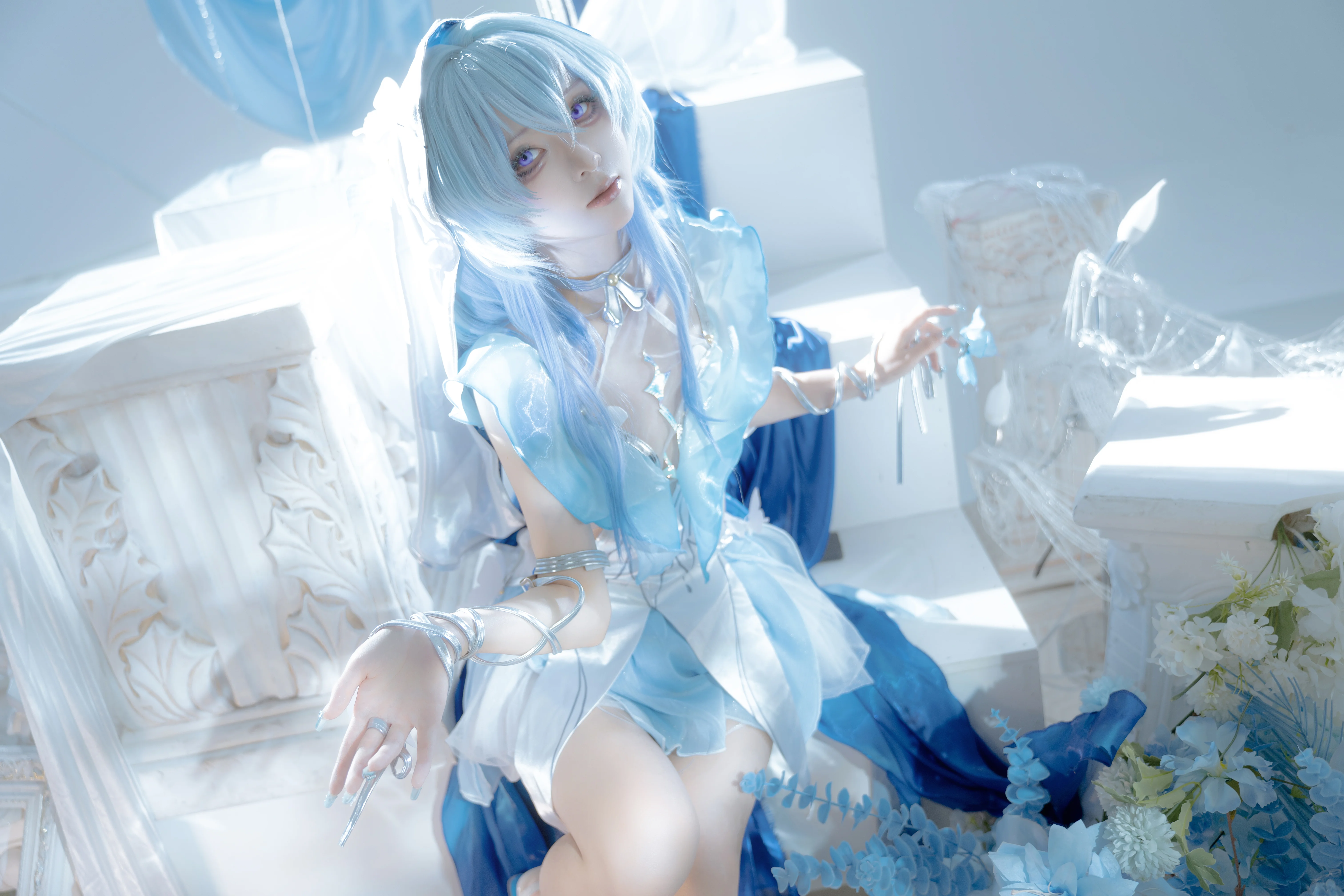 【守岸人cos】鳴潮的海岸線，定格水藍與純白的光影瞬間 - 第 1 張
