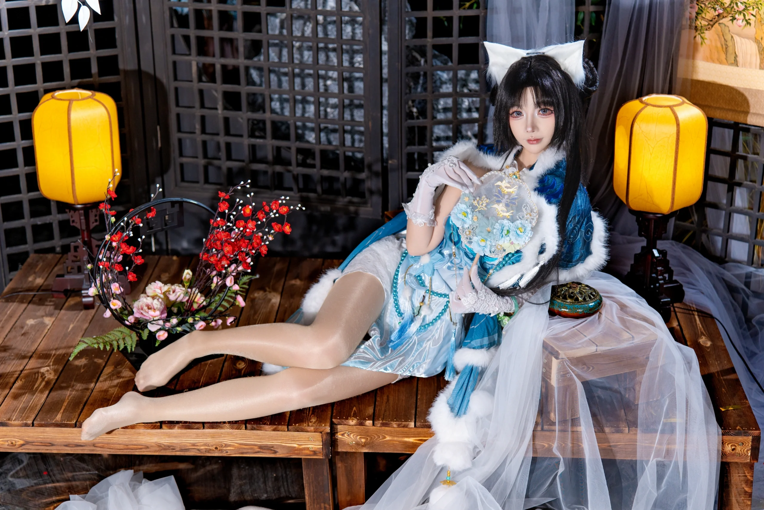 [Justina Gu cosplay] NARAKA: BLADEPOINT's Pavilion Master of Hidden Rain, An Ancient Style Fantasy in a Winter Snowscape - Image 3