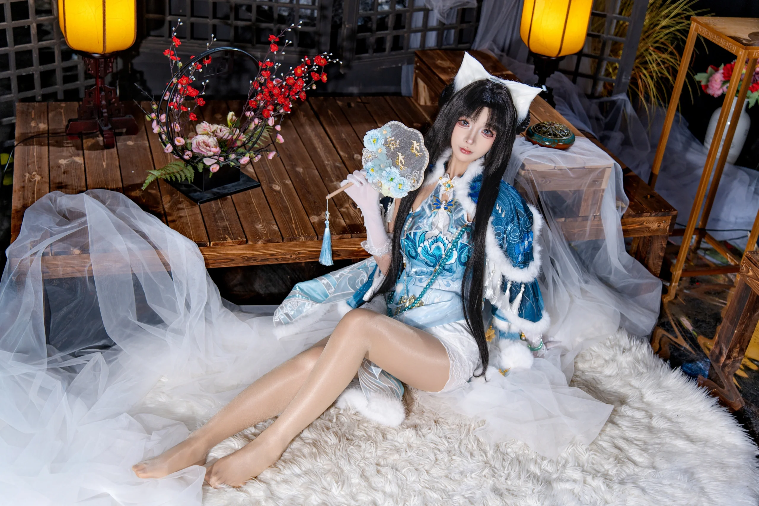 [Justina Gu cosplay] NARAKA: BLADEPOINT's Pavilion Master of Hidden Rain, An Ancient Style Fantasy in a Winter Snowscape - Image 4