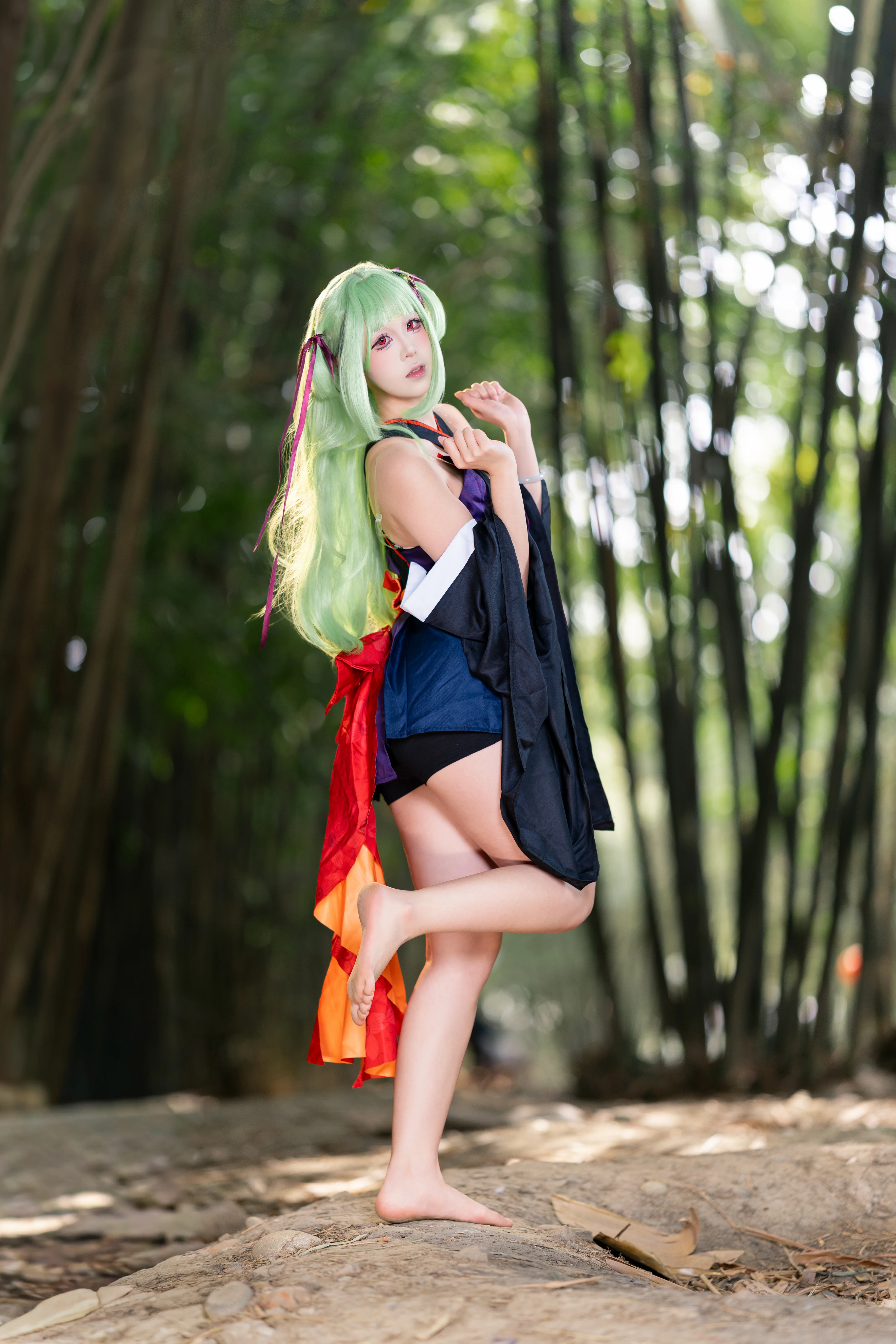 [Murasame cosplay] That Touch of Green in the Senren＊Banka Bamboo Forest - Image 1