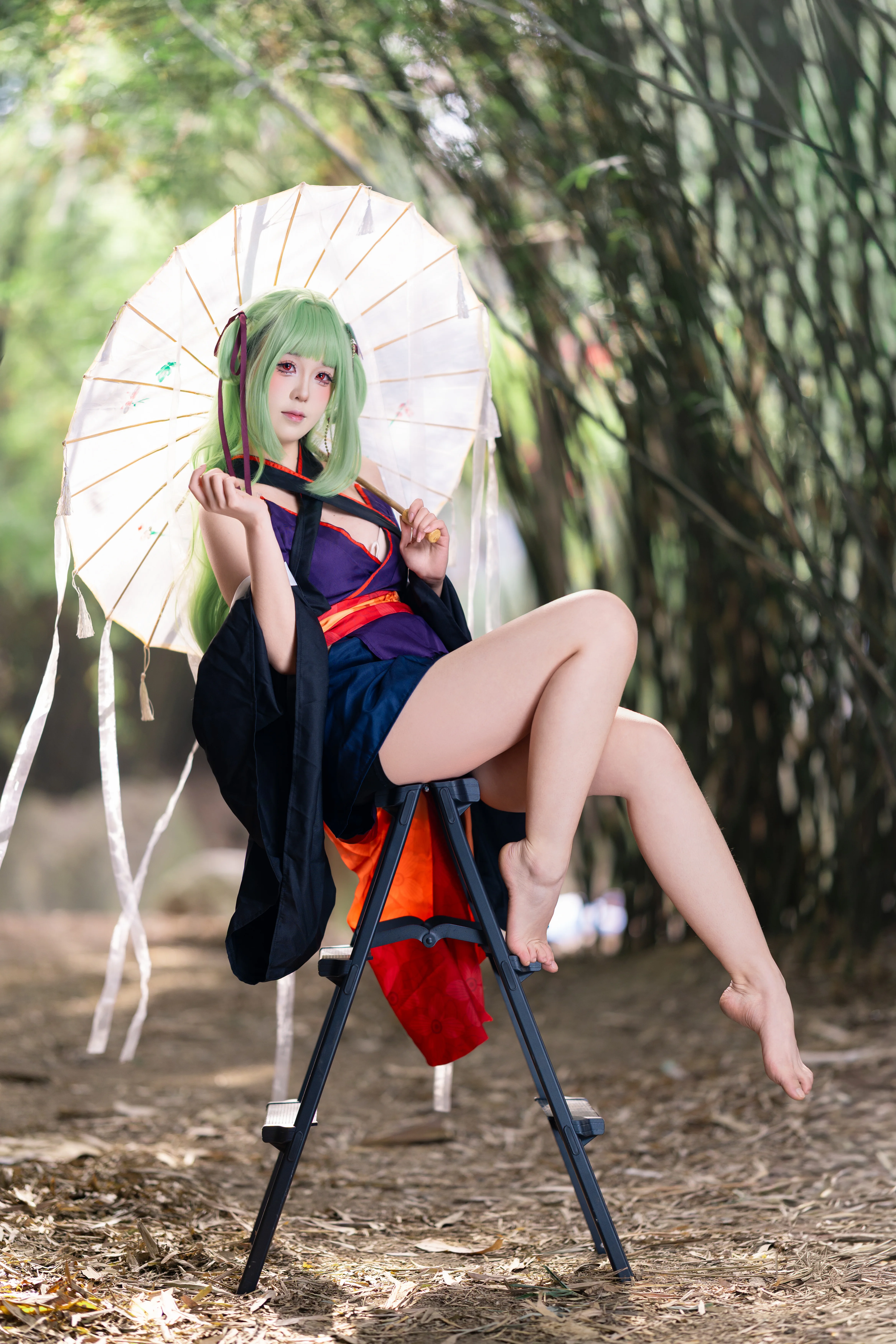 [Murasame cosplay] That Touch of Green in the Senren＊Banka Bamboo Forest - Image 6