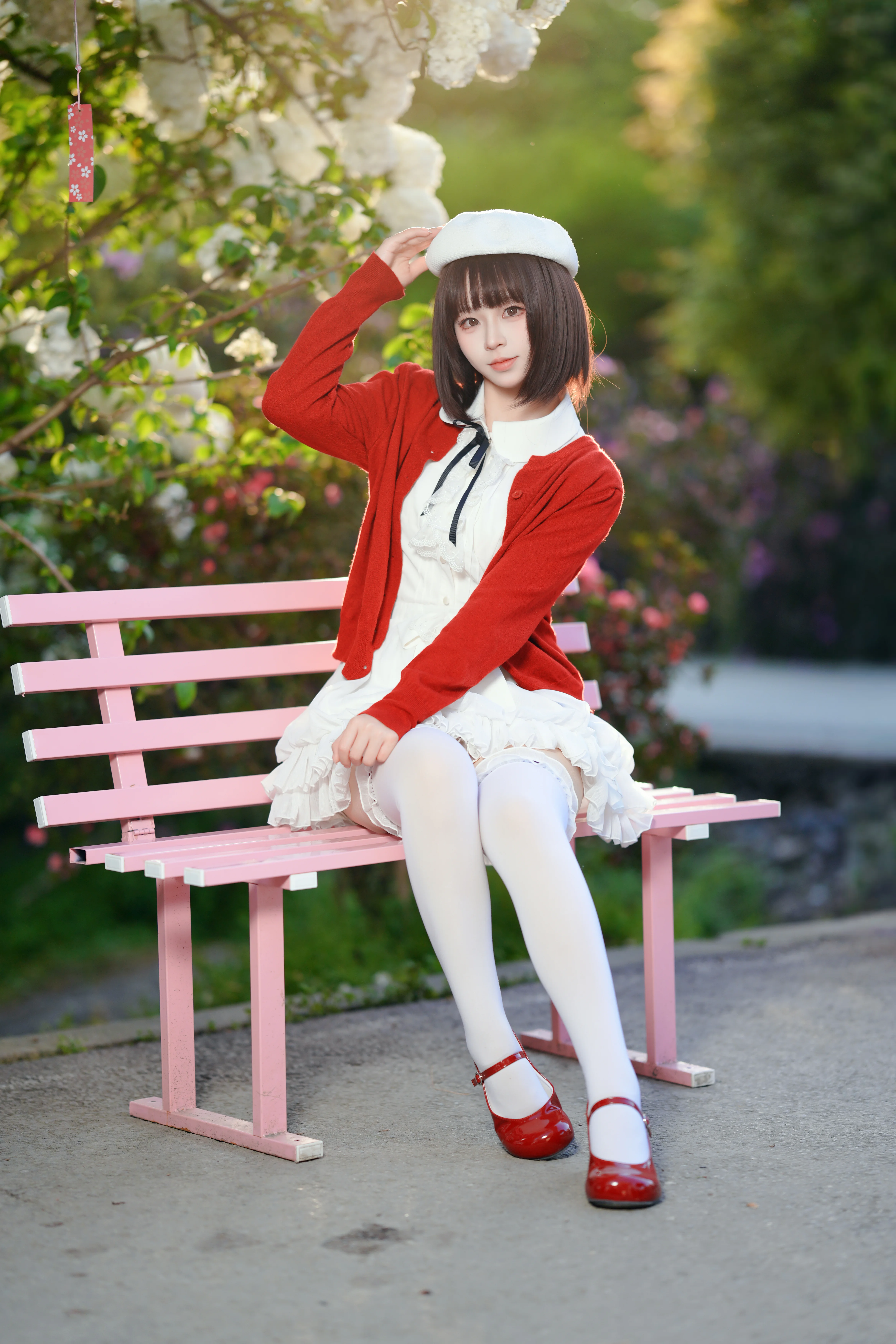 [Megumi Kato Cosplay] A Fairytale Moment in the Endless Summer Hydrangea Sea - Image 11