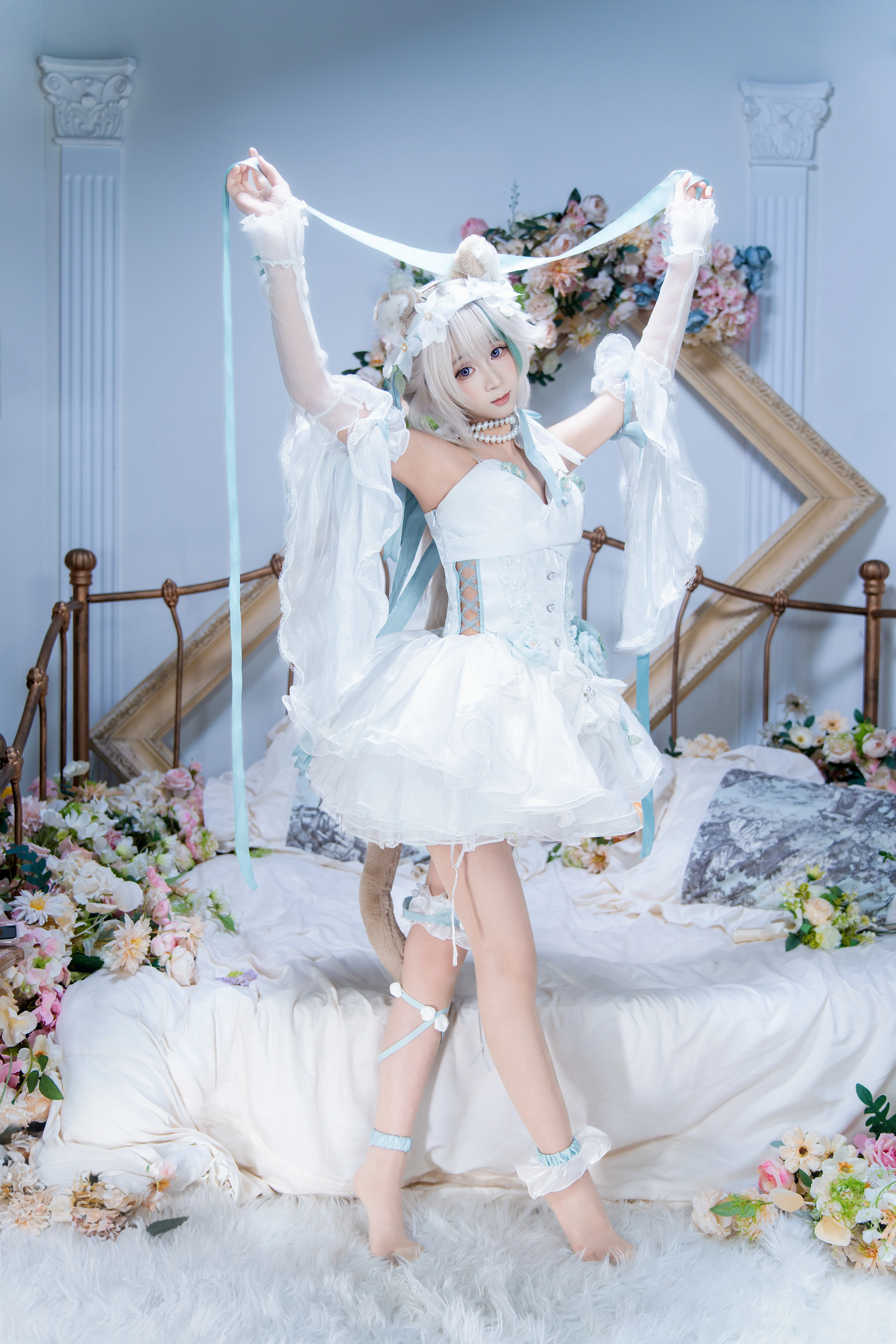 【原神琳妮特cos】夢幻白歐影棚正片 - 第 6 張