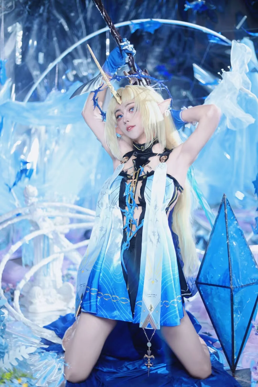 蓝白冷色系的精灵剑客，cosplay拍摄记录 - 第 5 张