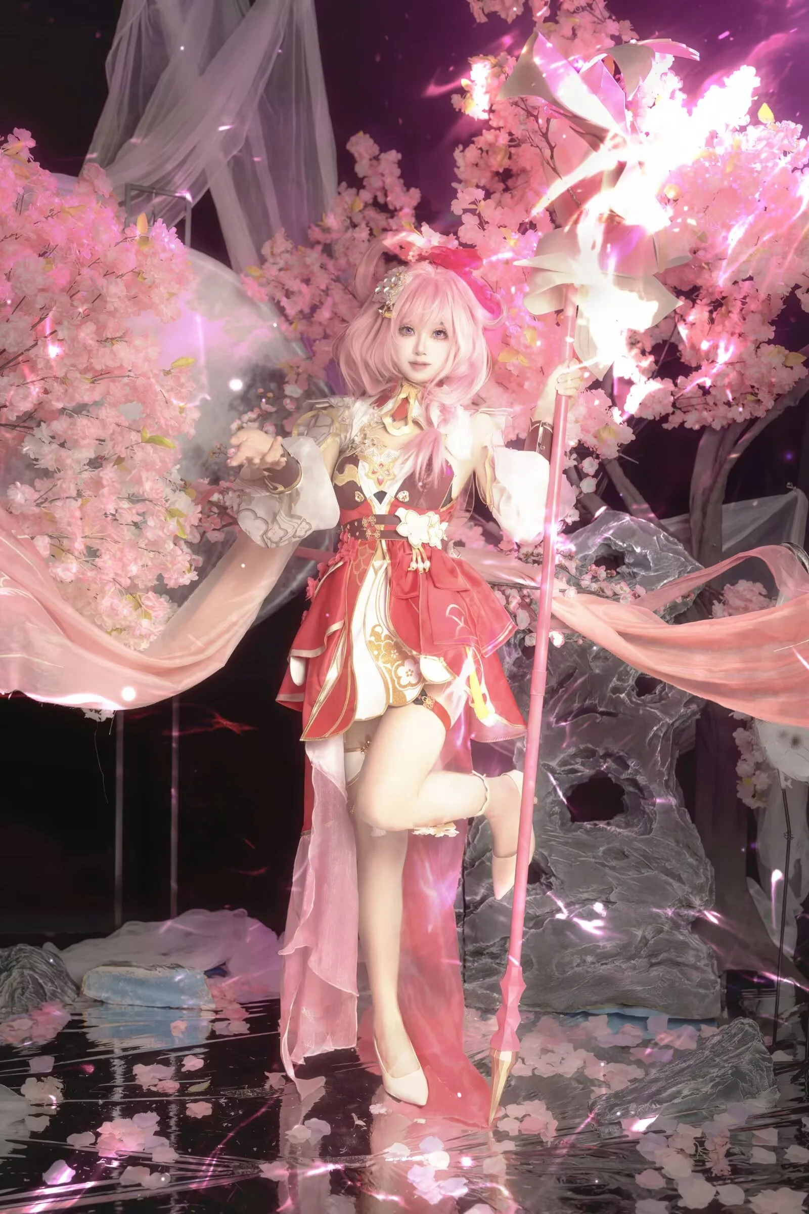 この桜をテーマにした仙侠風衣装は本当に映えます