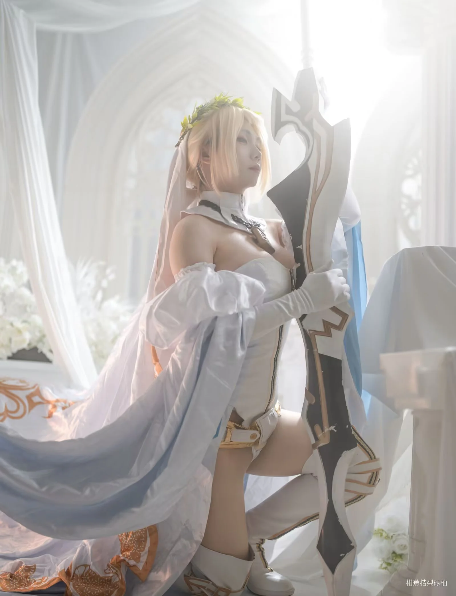 【阿尔托莉雅cos】FGO世界尽头的圣骑士与婚纱 - 第 2 张