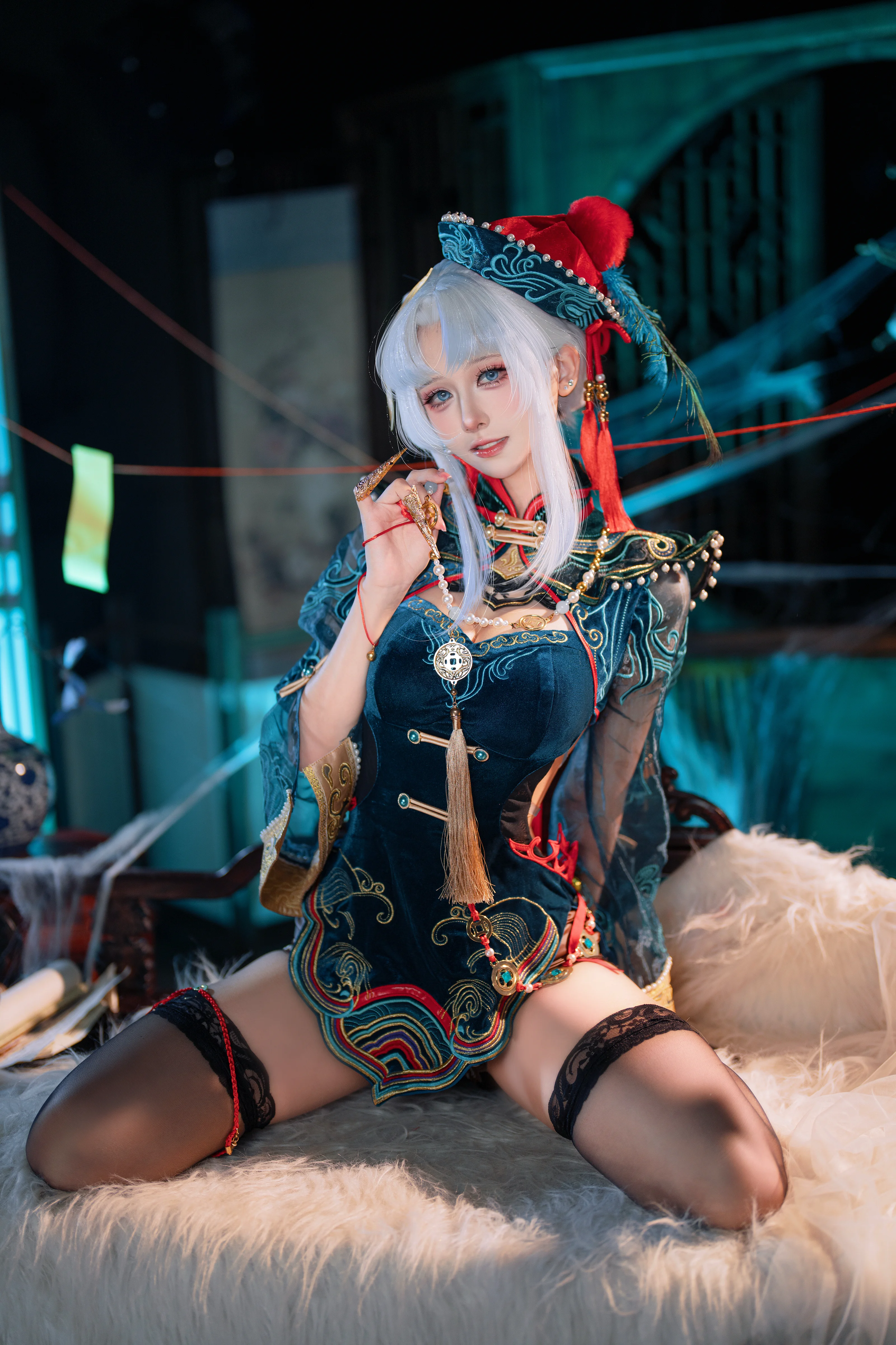 【玉玲珑cos】墨行衣配红绳，神秘氛围感拉满 - 第 2 张