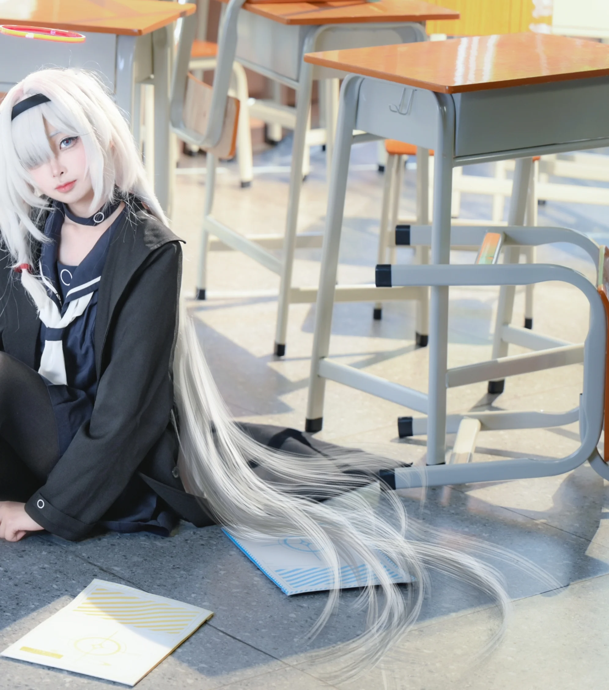 【普拉娜cos】沉浸于蔚蓝档案的校园氛围中，捕捉那一抹治愈的灵动 - 第 3 张