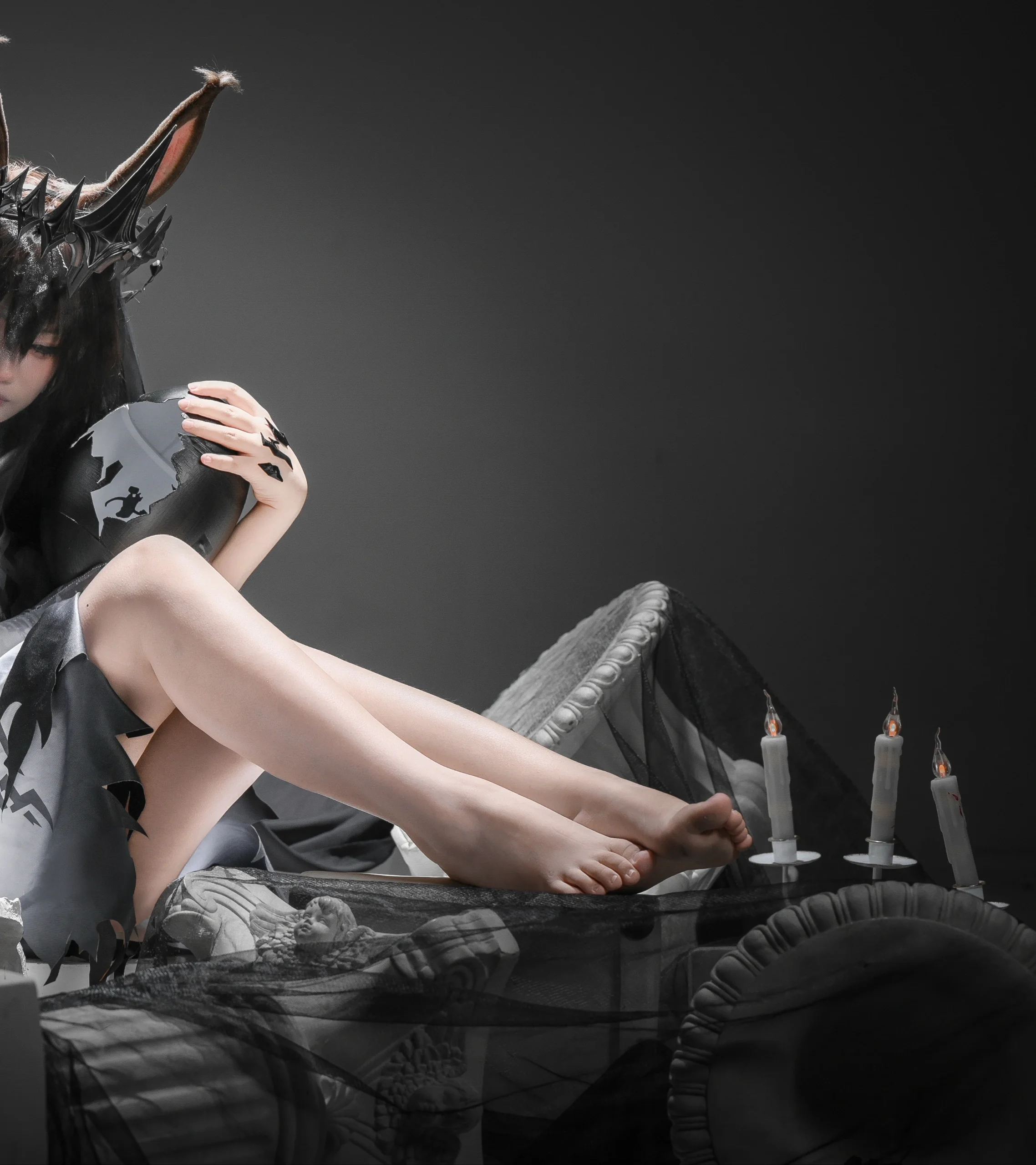 【阿米婭cos】魔王形態的兔兔，暗黑與聖潔的碰撞 - 第 5 張