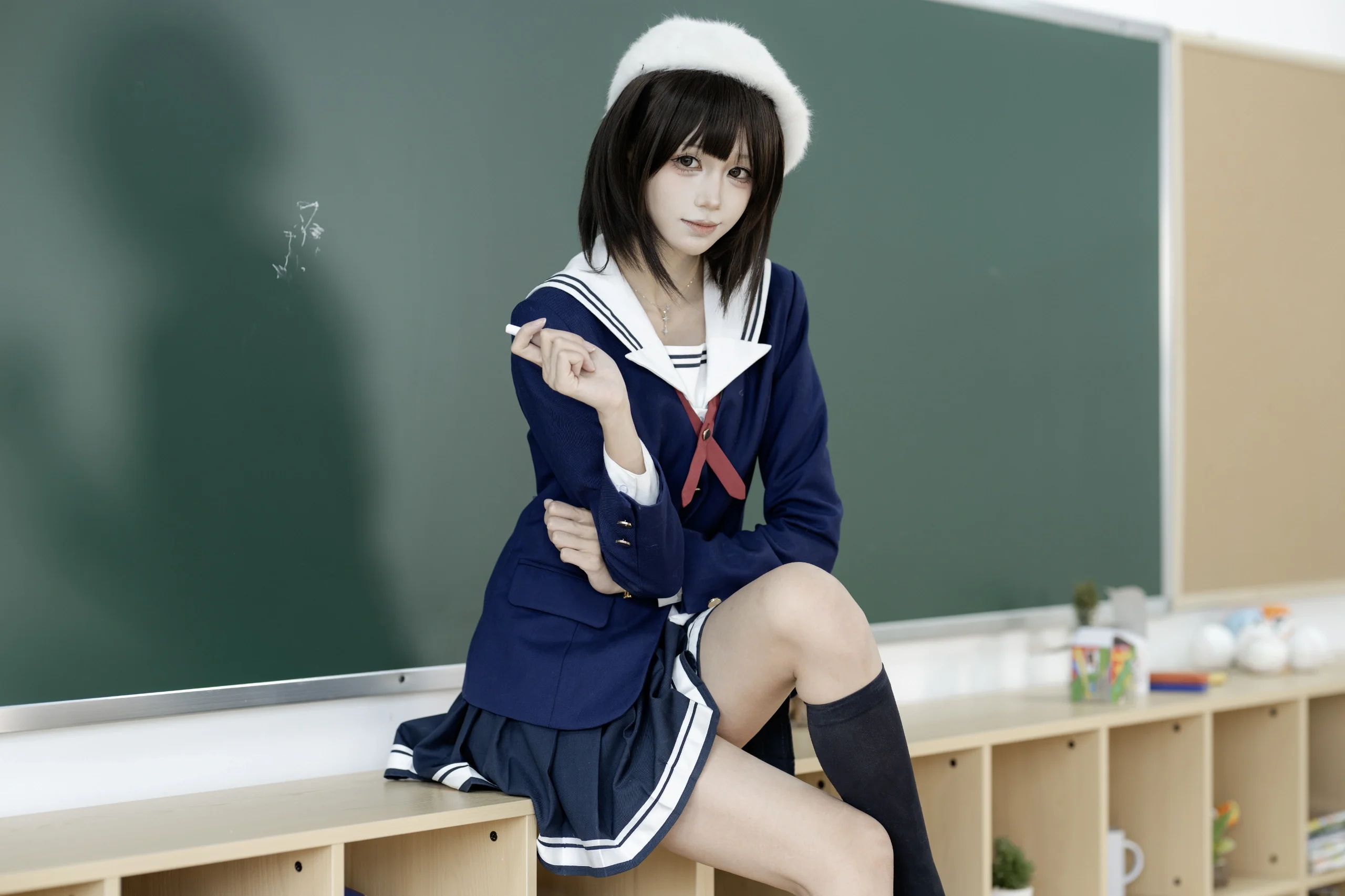 【加藤惠cos】女主角的余裕，校园里的小恶魔感 - 第 3 张