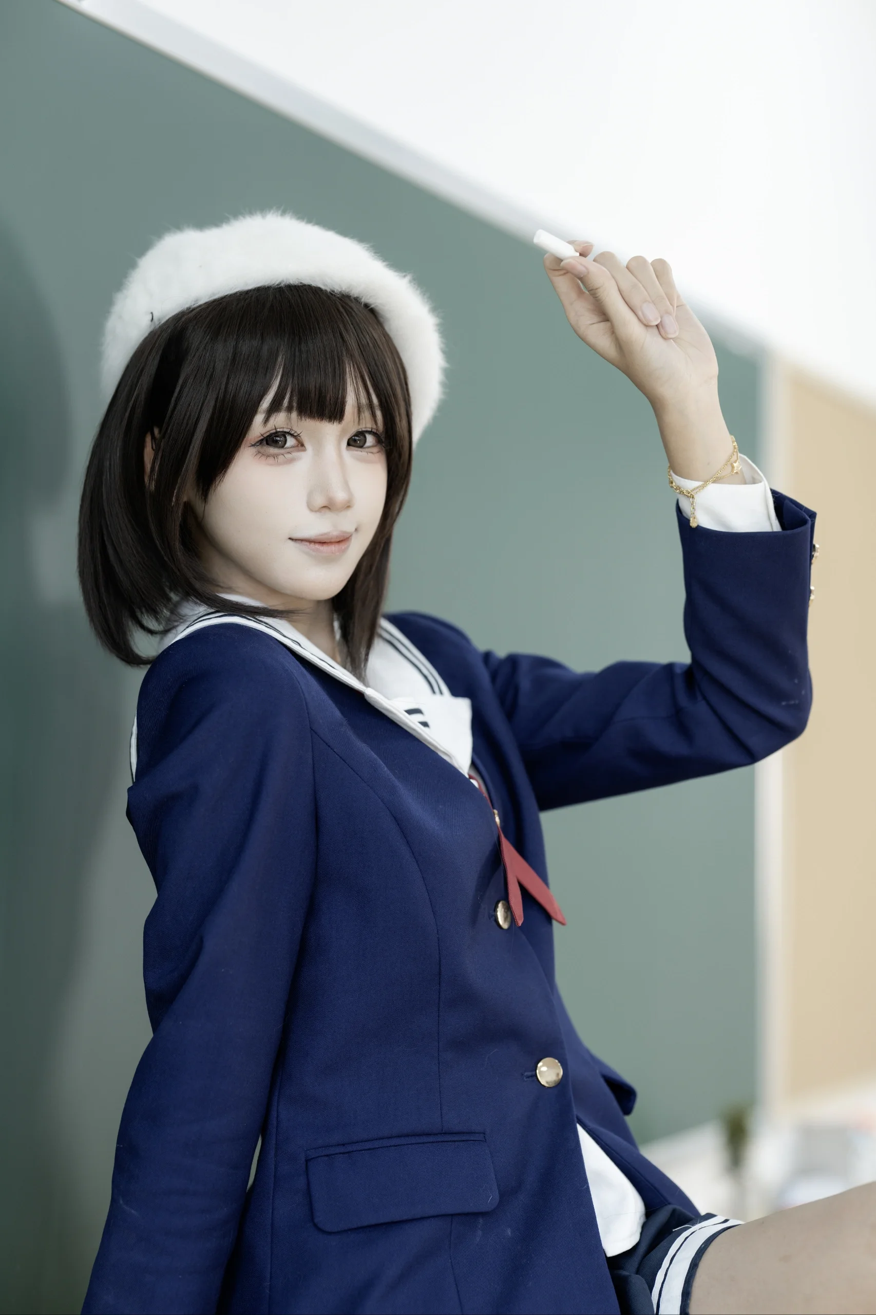 【加藤惠cos】女主角的余裕，校园里的小恶魔感 - 第 4 张