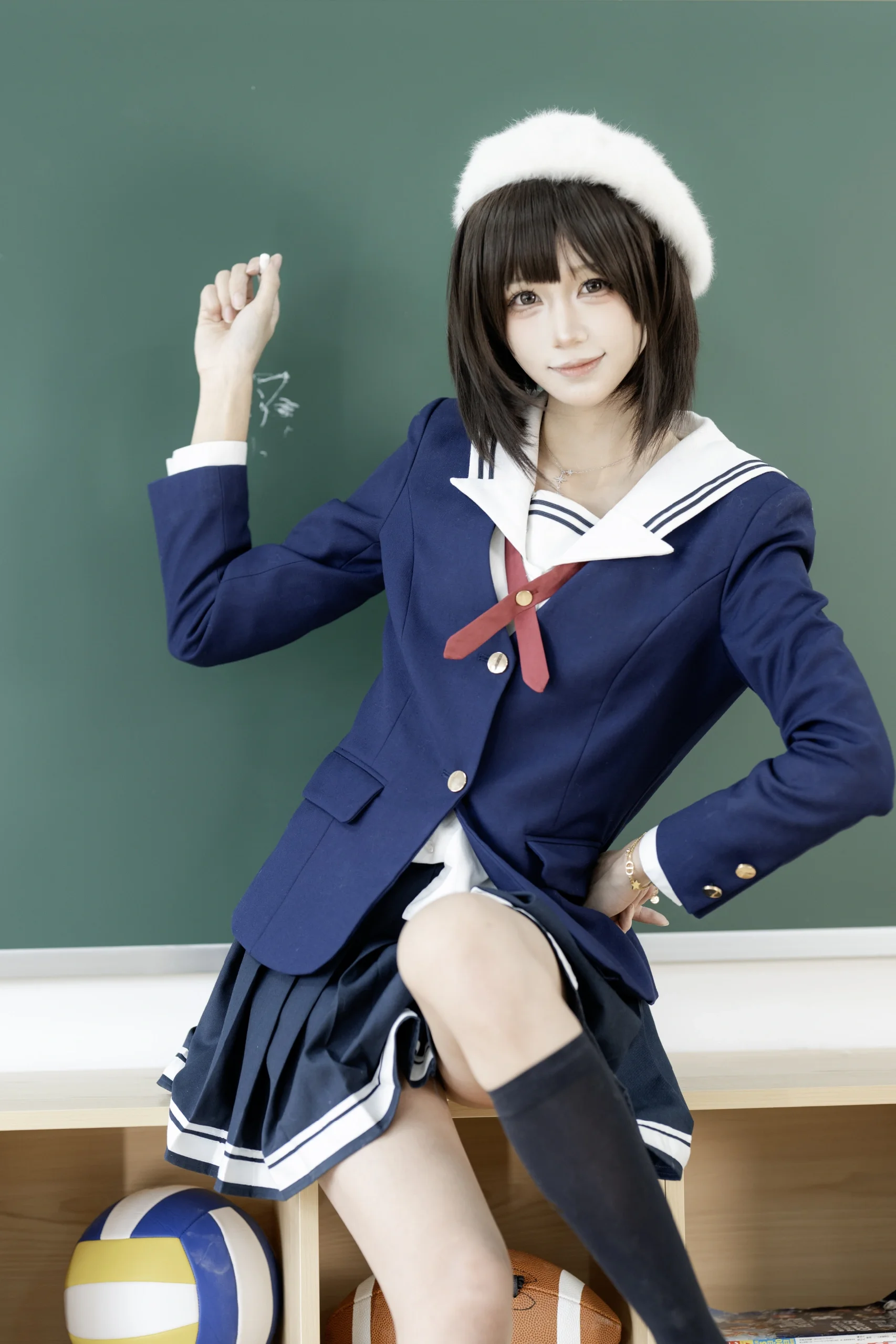 【加藤惠cos】女主角的余裕，校园里的小恶魔感 - 第 5 张