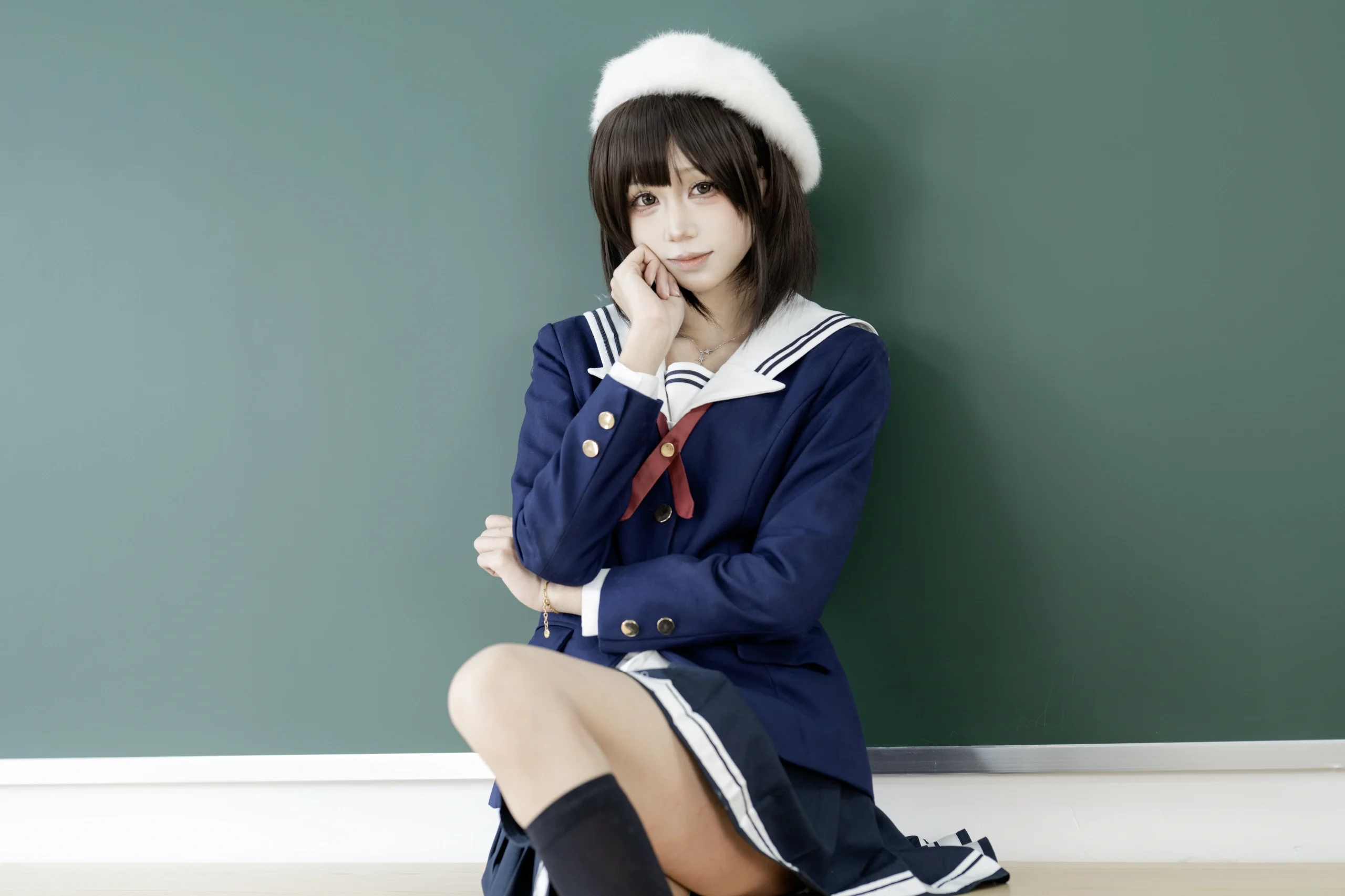 【加藤惠cos】女主角的余裕，校园里的小恶魔感 - 第 7 张