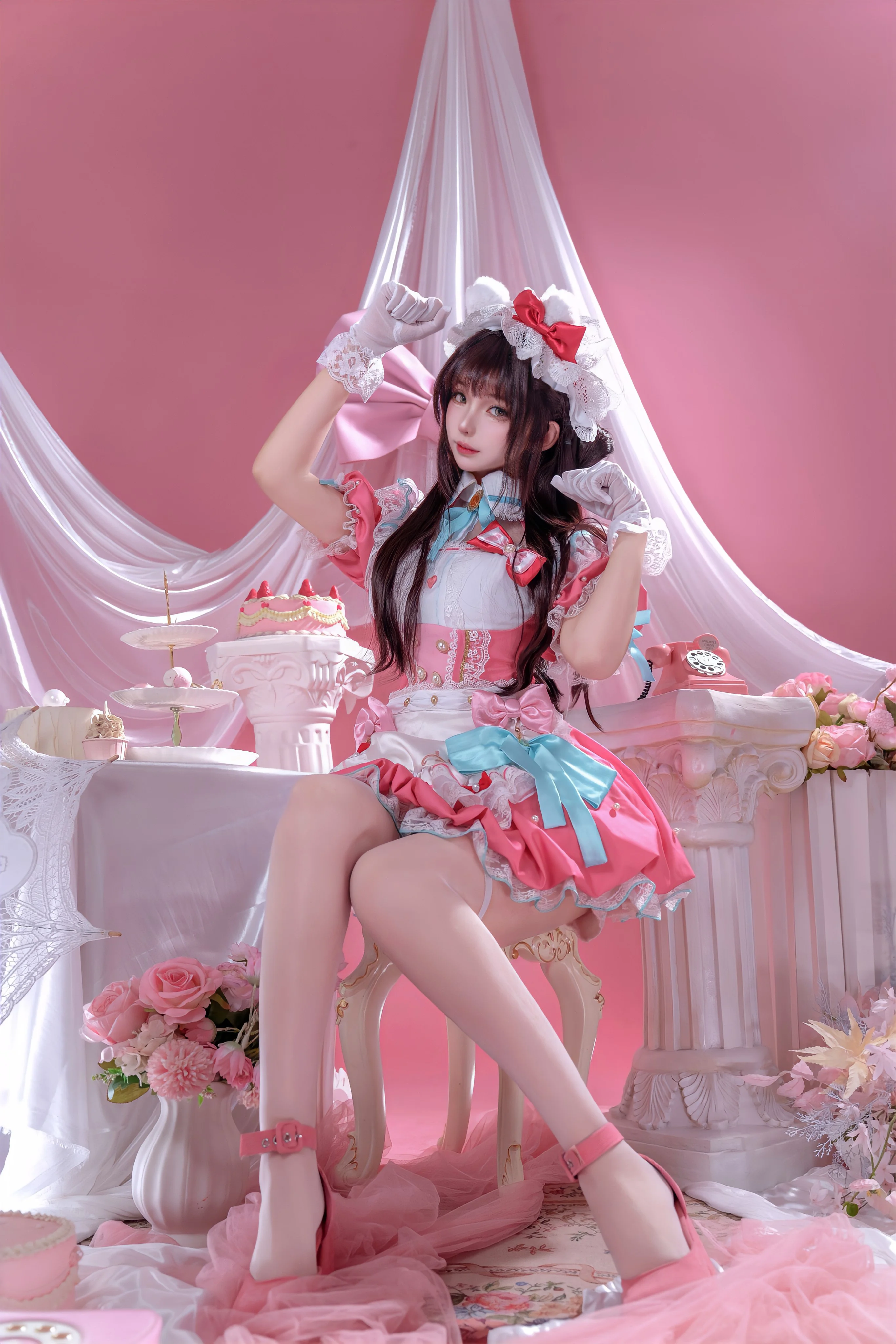【胡桃cos】永劫無間裡的Kitty貓，粉嫩甜酷兩手抓 - 第 1 張