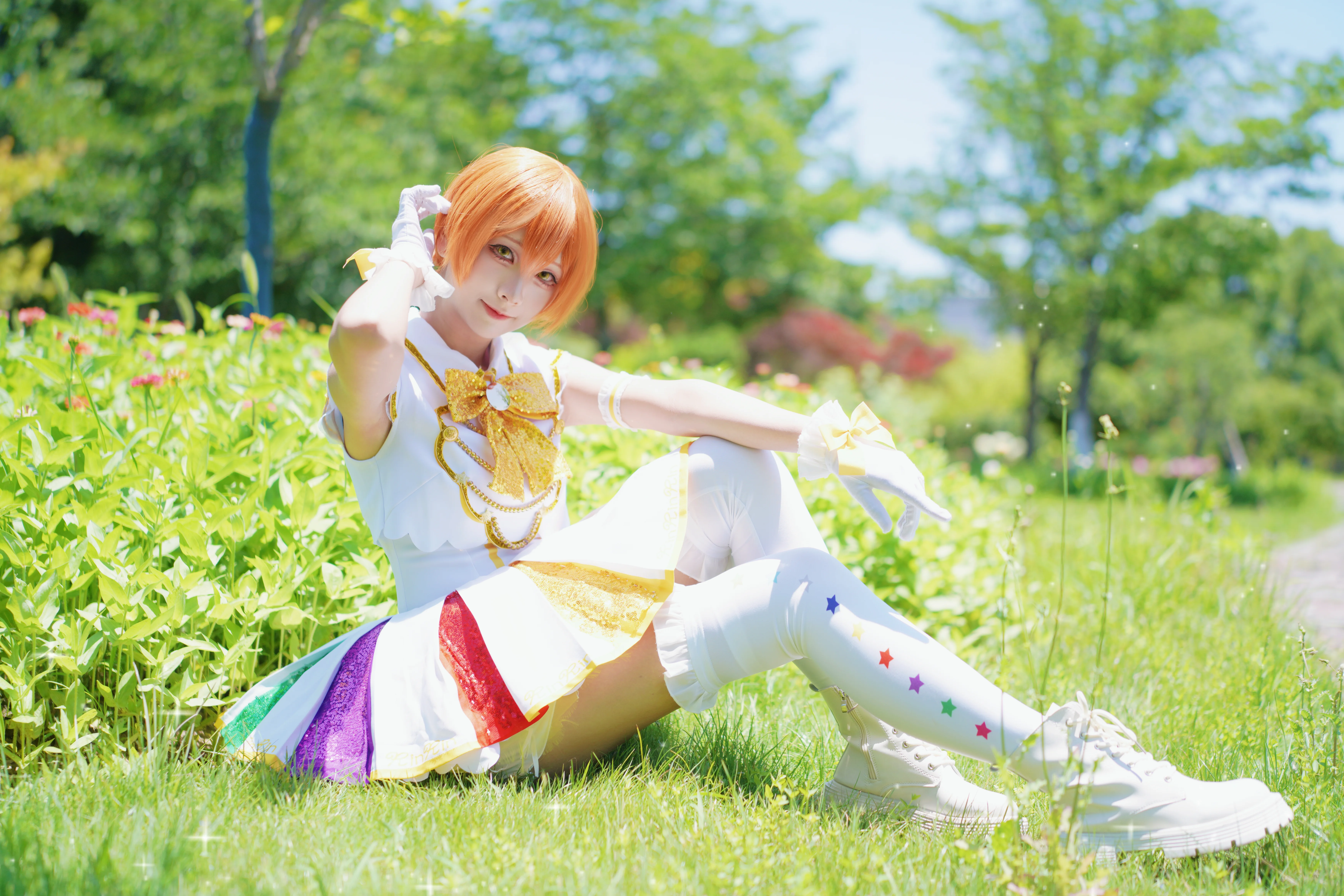 【星空凛cos】LoveLive里的小偶像与F1赛车动作的奇妙跨界 - 第 5 张