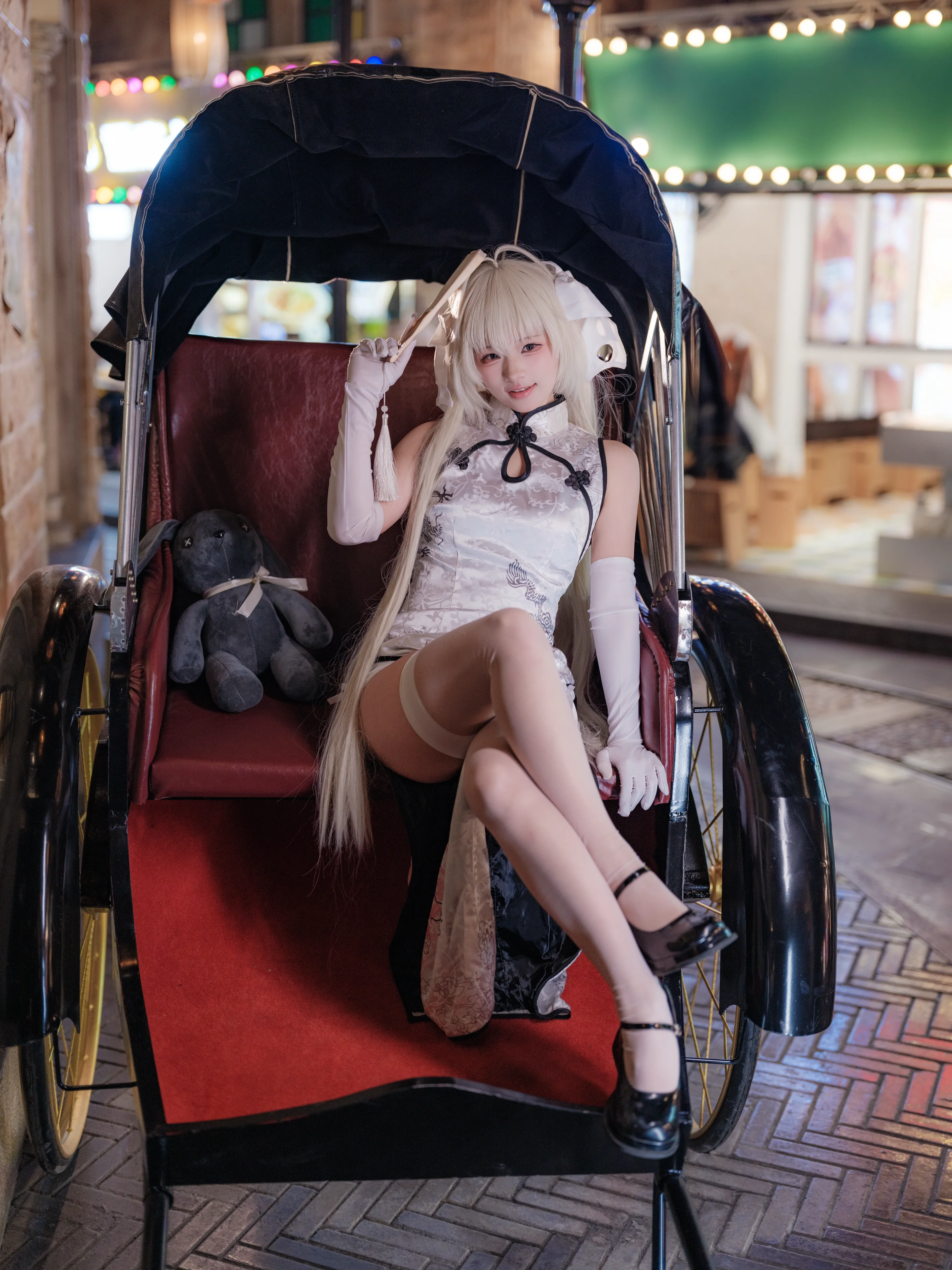 【春日野穹コスプレ】ヨスガノソラに描かれる純白のチャイナドレスと静かな時間 - 2 枚目