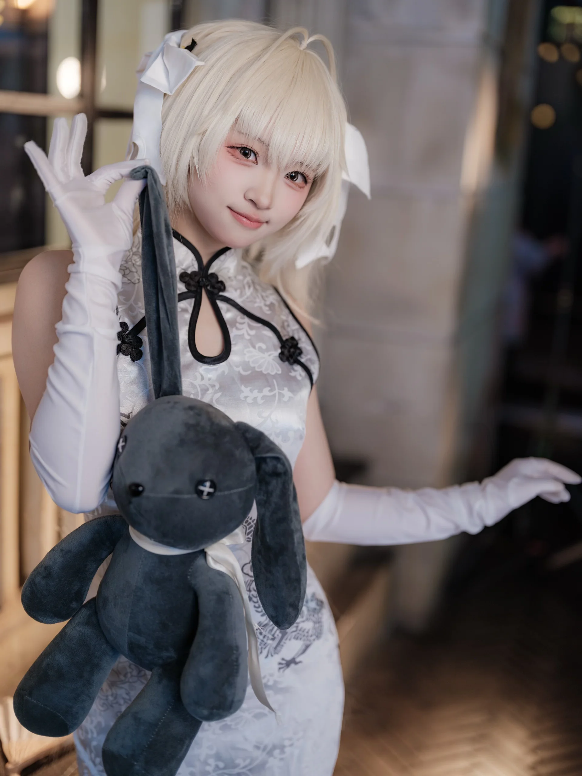 【春日野穹コスプレ】ヨスガノソラに描かれる純白のチャイナドレスと静かな時間 - 5 枚目