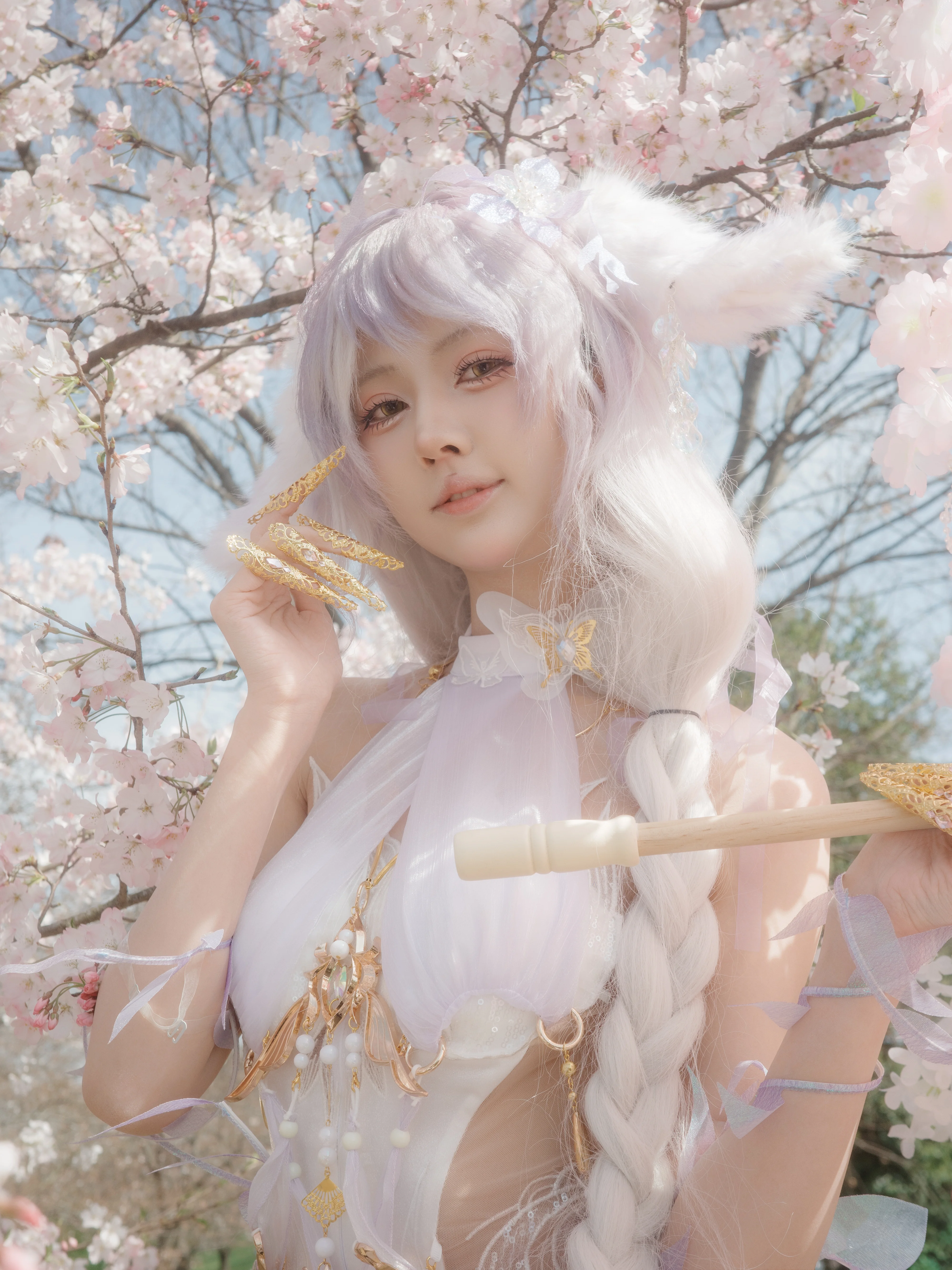 [Chun Bu Lian Cosplay] Under the Cherry Blossom Tree in NARAKA: BLADEPOINT, Time Seems to Stand Still - Image 10