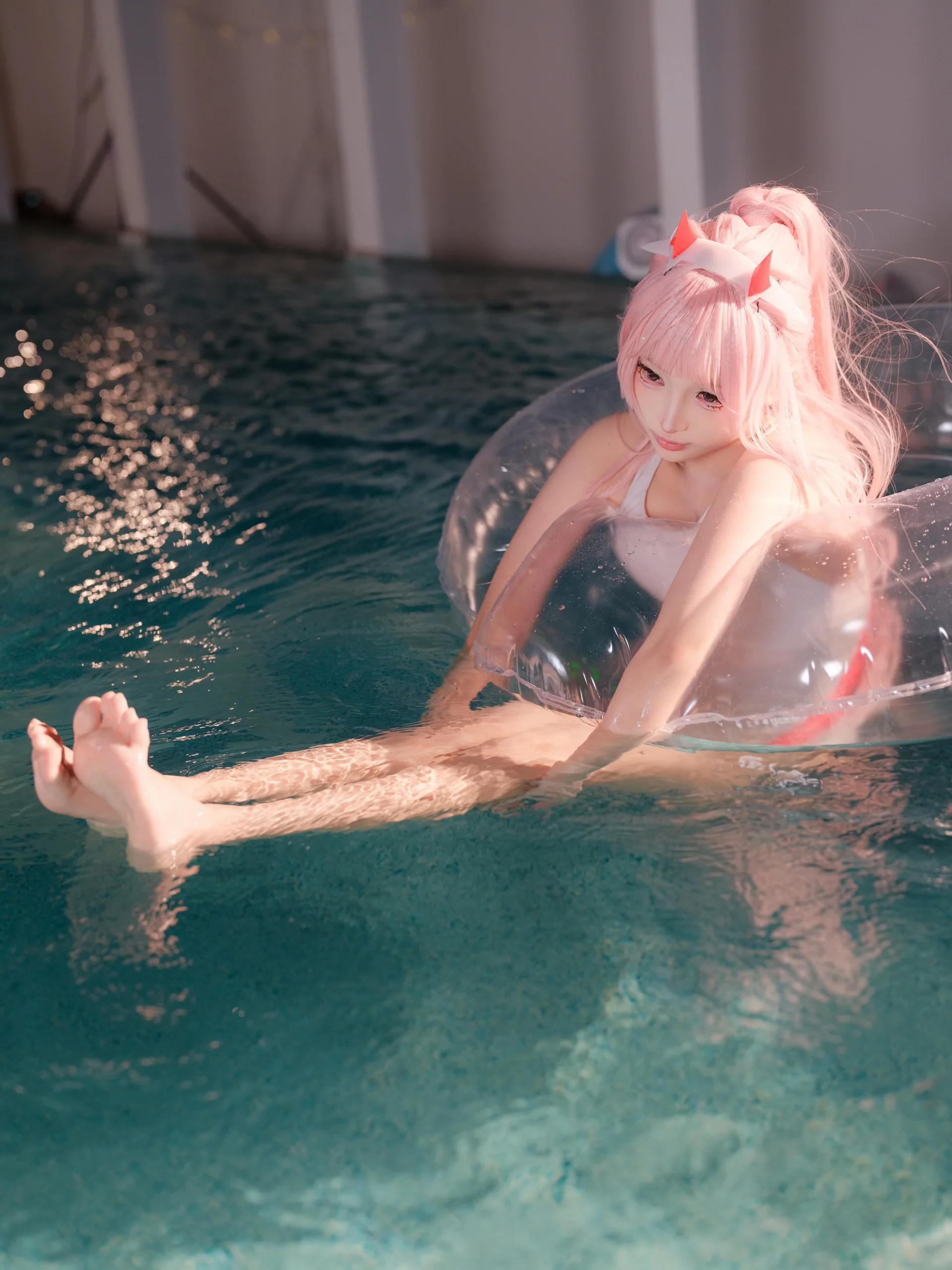 【02cos】国家队泳装，夏日泳池边的粉红回忆 - 第 2 张