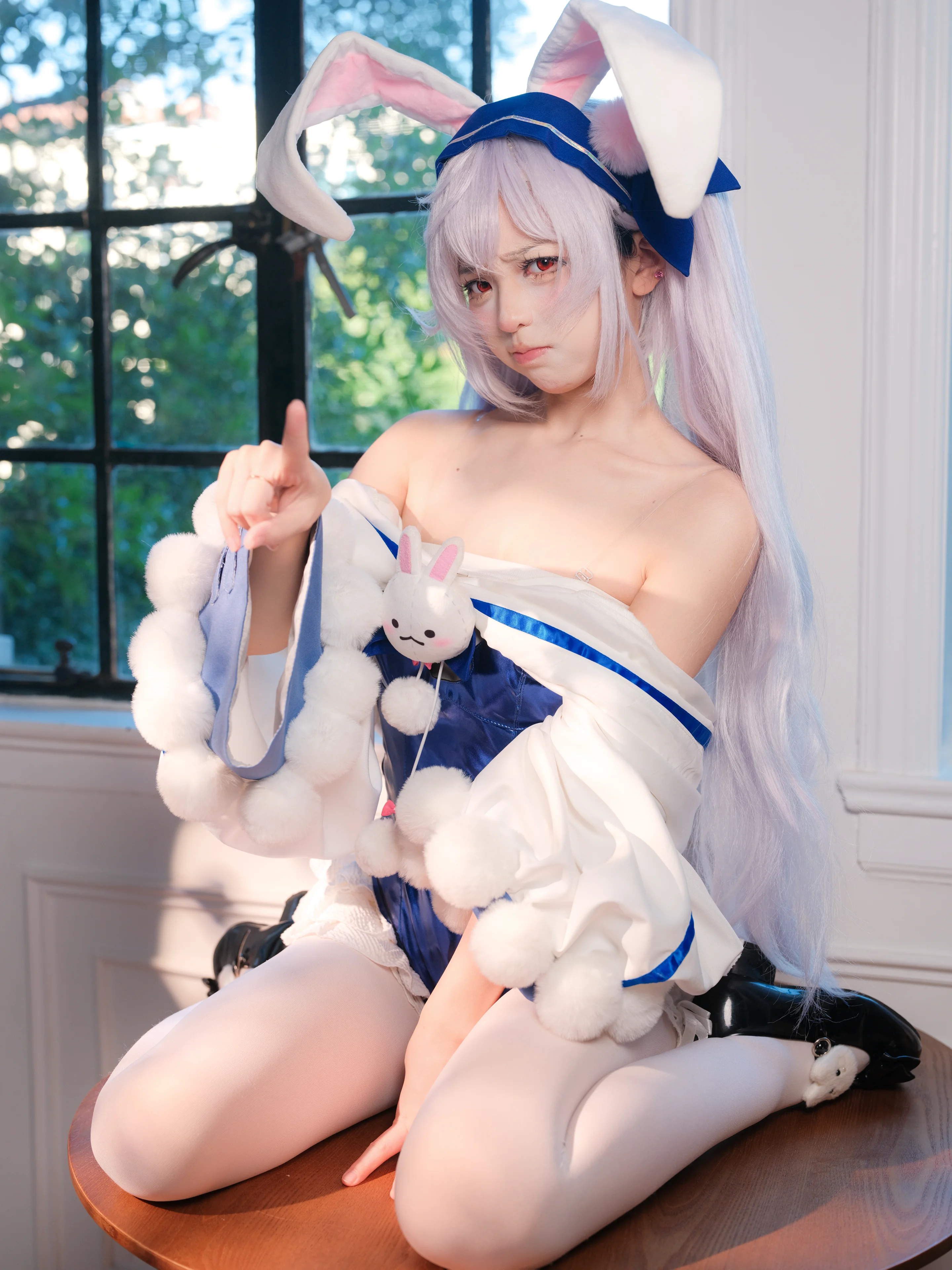 【ラフィー コスプレ】アズールレーン、お寝坊うさぎの日常大作 - 1 枚目