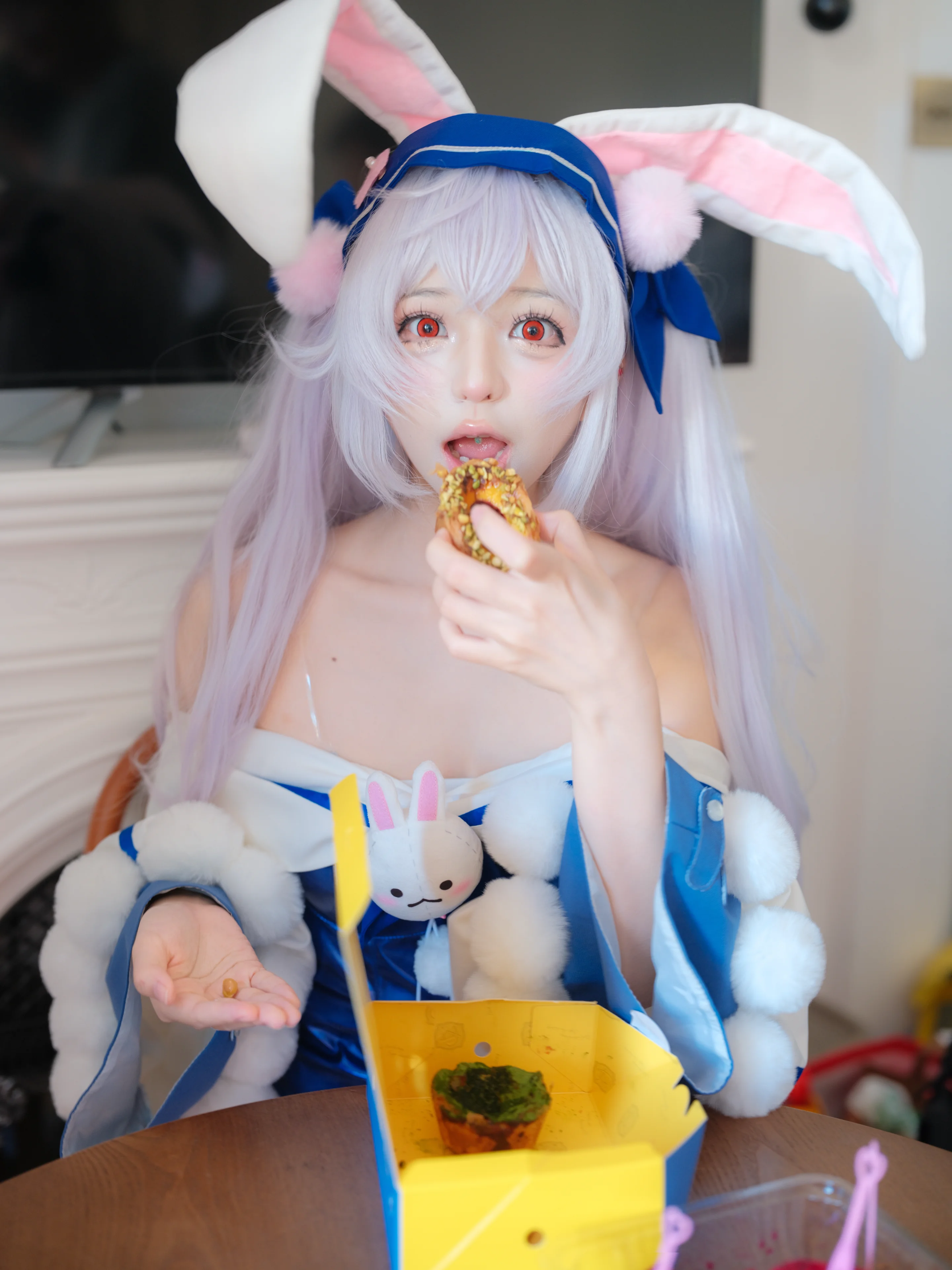 【ラフィー コスプレ】アズールレーン、お寝坊うさぎの日常大作 - 4 枚目