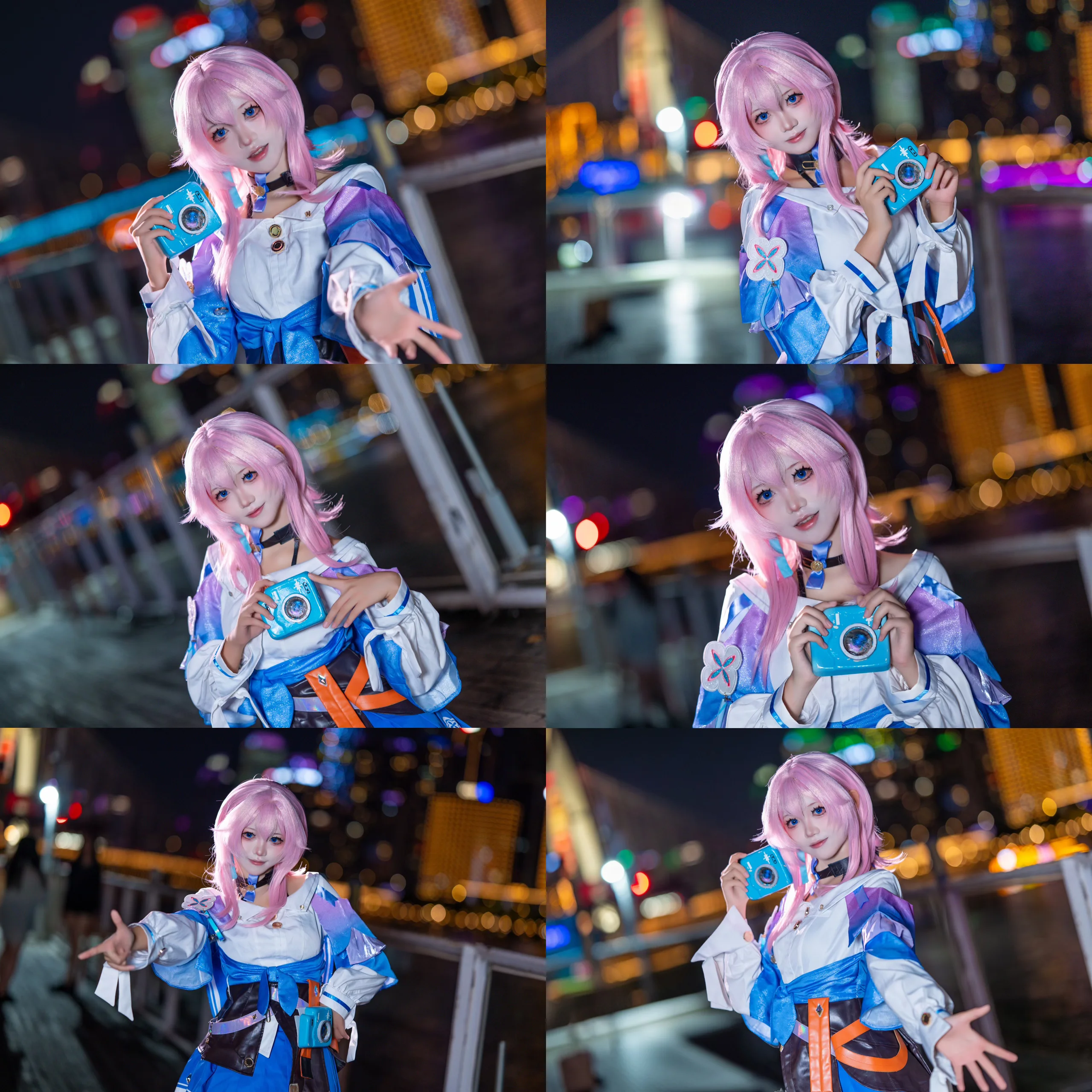 【三月なのか コスプレ】夜色とネオンに映える元気いっぱいな三月ちゃん - 2 枚目