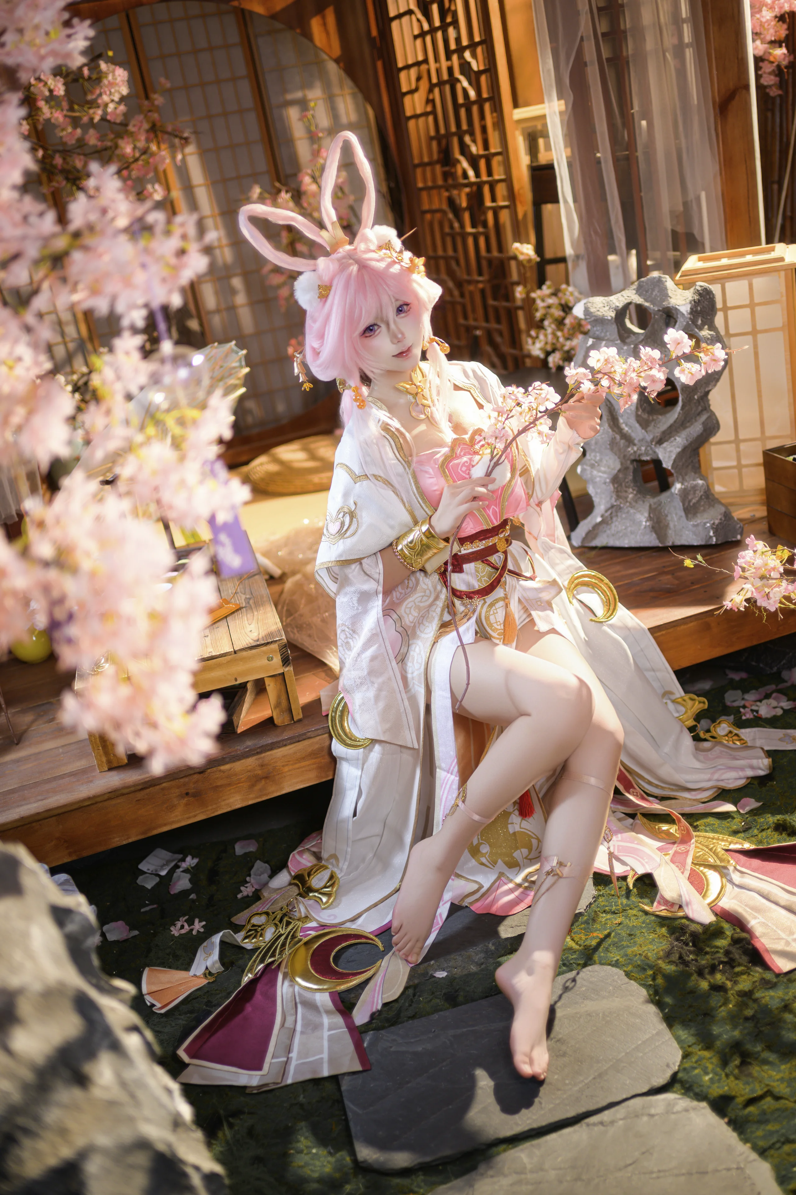 [Elysia Cosplay] Under the Cherry Blossom Trees, Sharing the Gentleness of Moonlit Grace With You - Image 2