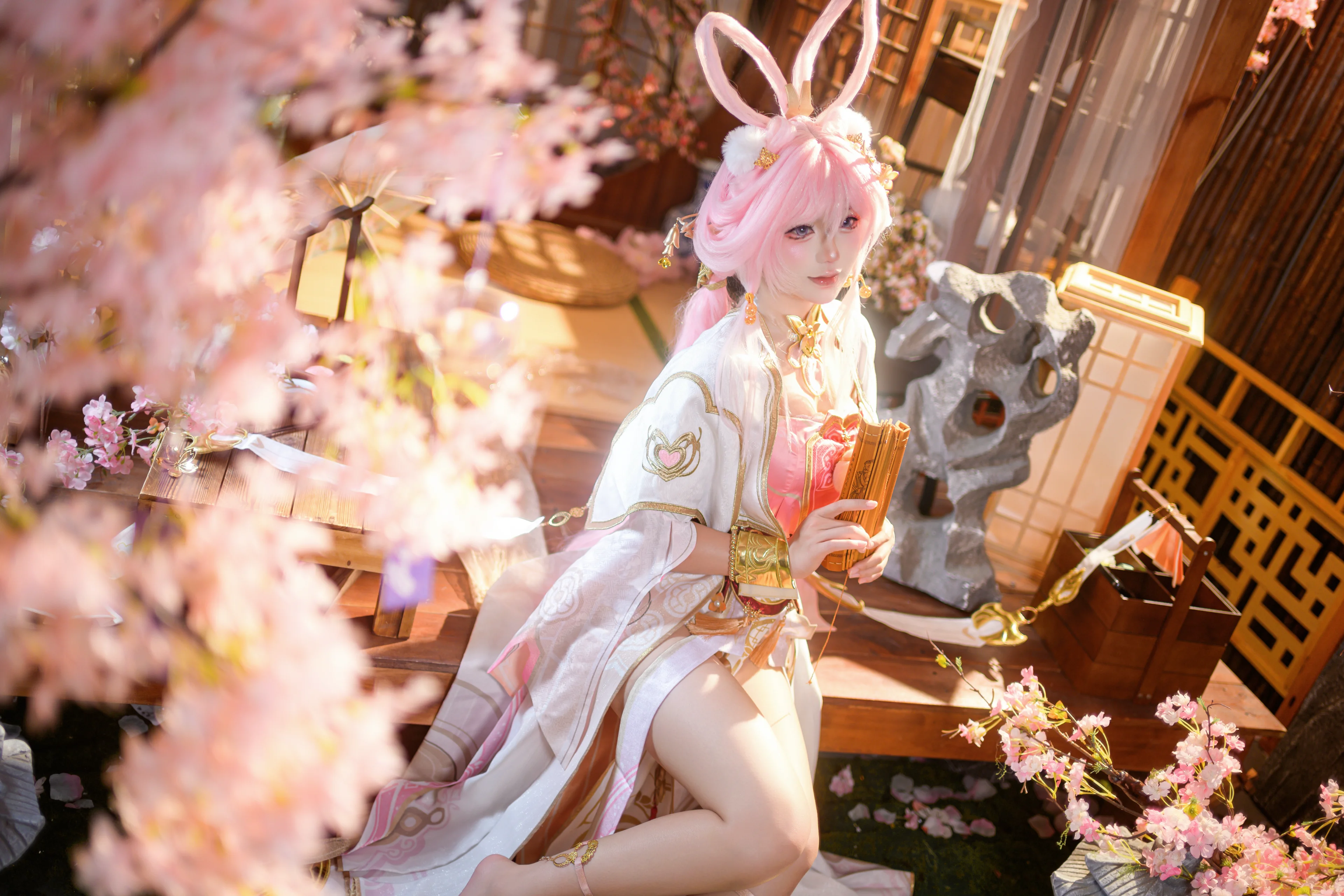 [Elysia Cosplay] Under the Cherry Blossom Trees, Sharing the Gentleness of Moonlit Grace With You - Image 3