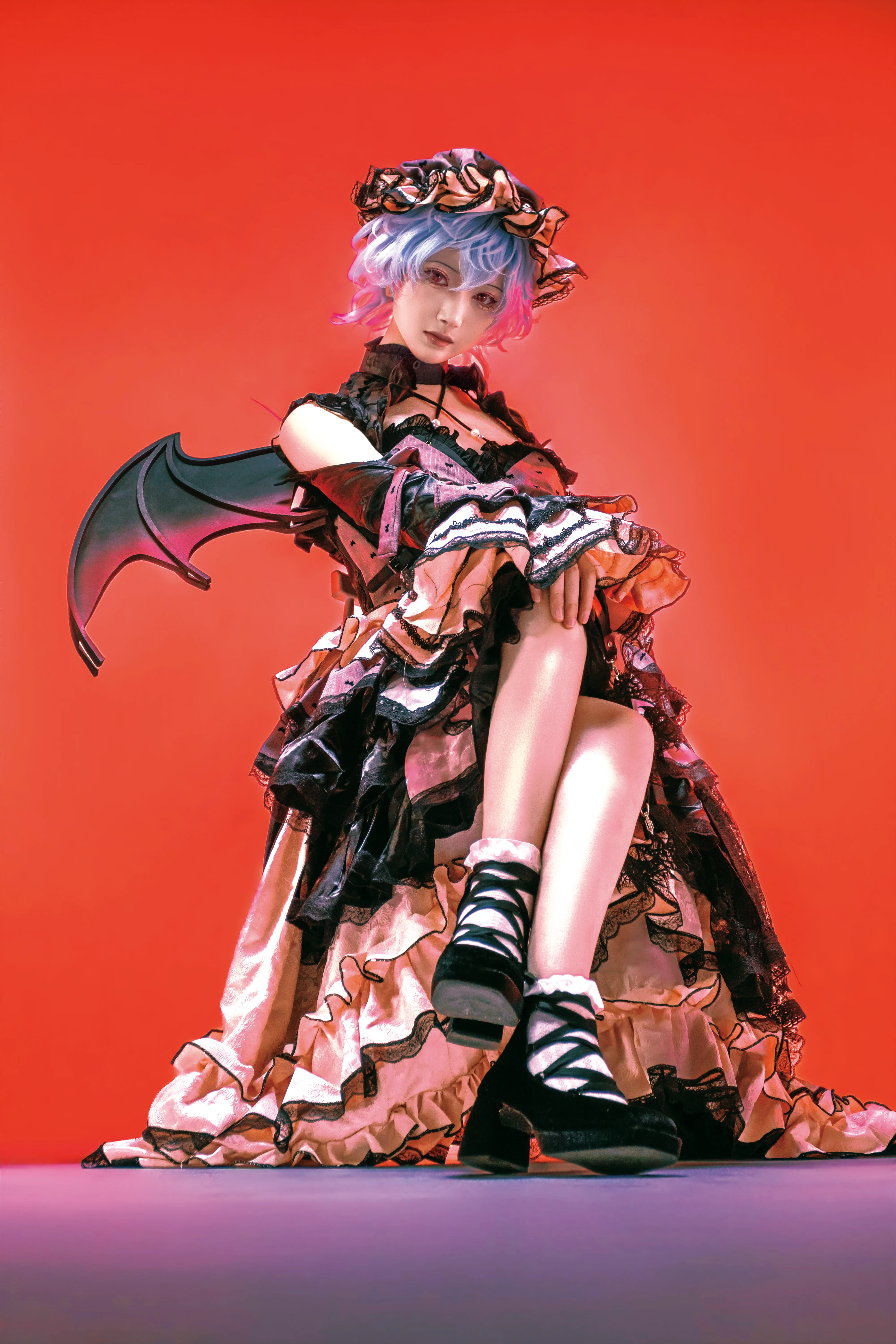 【レミリアコスプレ】東方Project紅魔館のお嬢様、ダークゴシック風コスプレ撮影 - 1 枚目