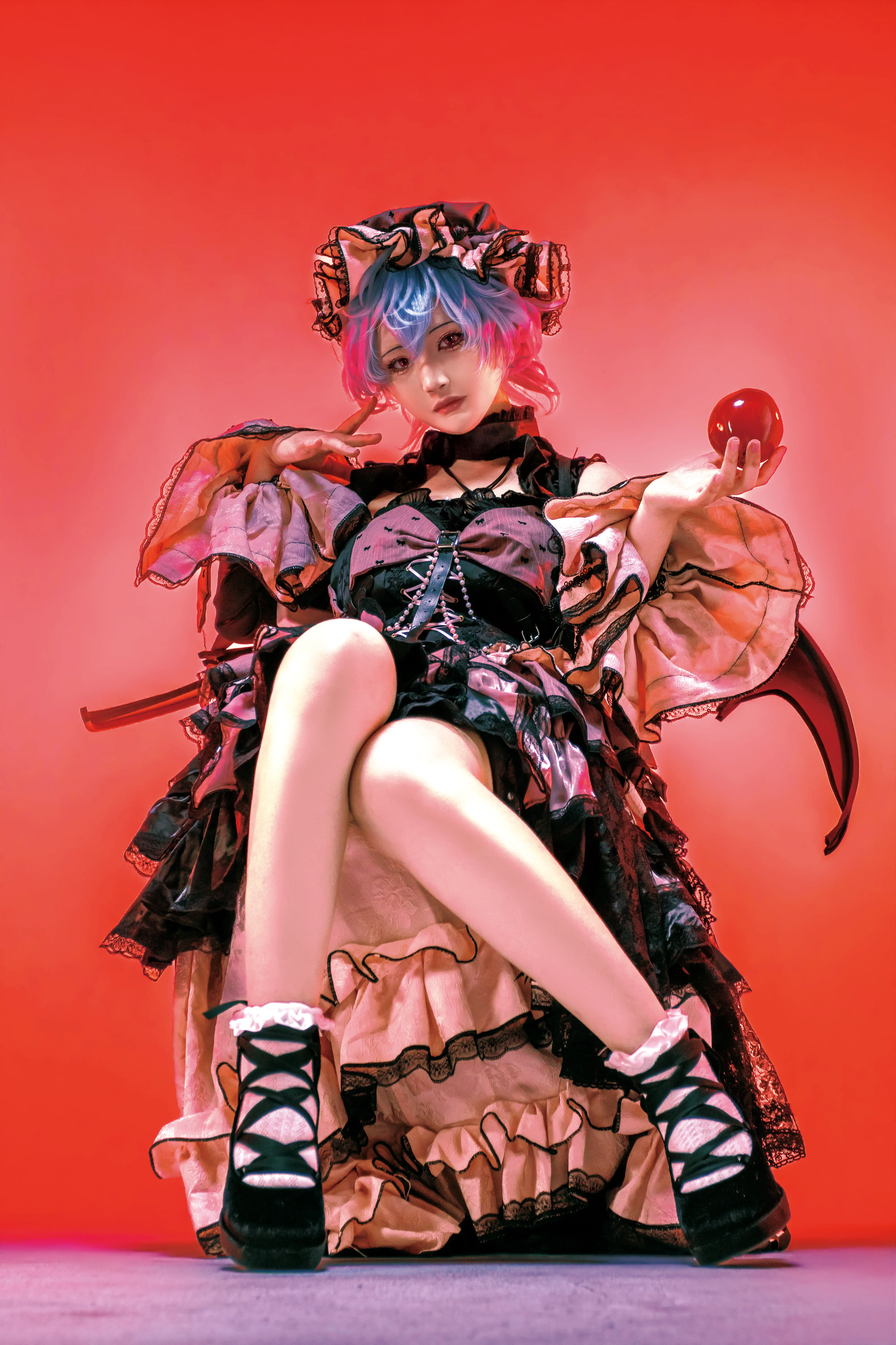 【レミリアコスプレ】東方Project紅魔館のお嬢様、ダークゴシック風コスプレ撮影 - 2 枚目
