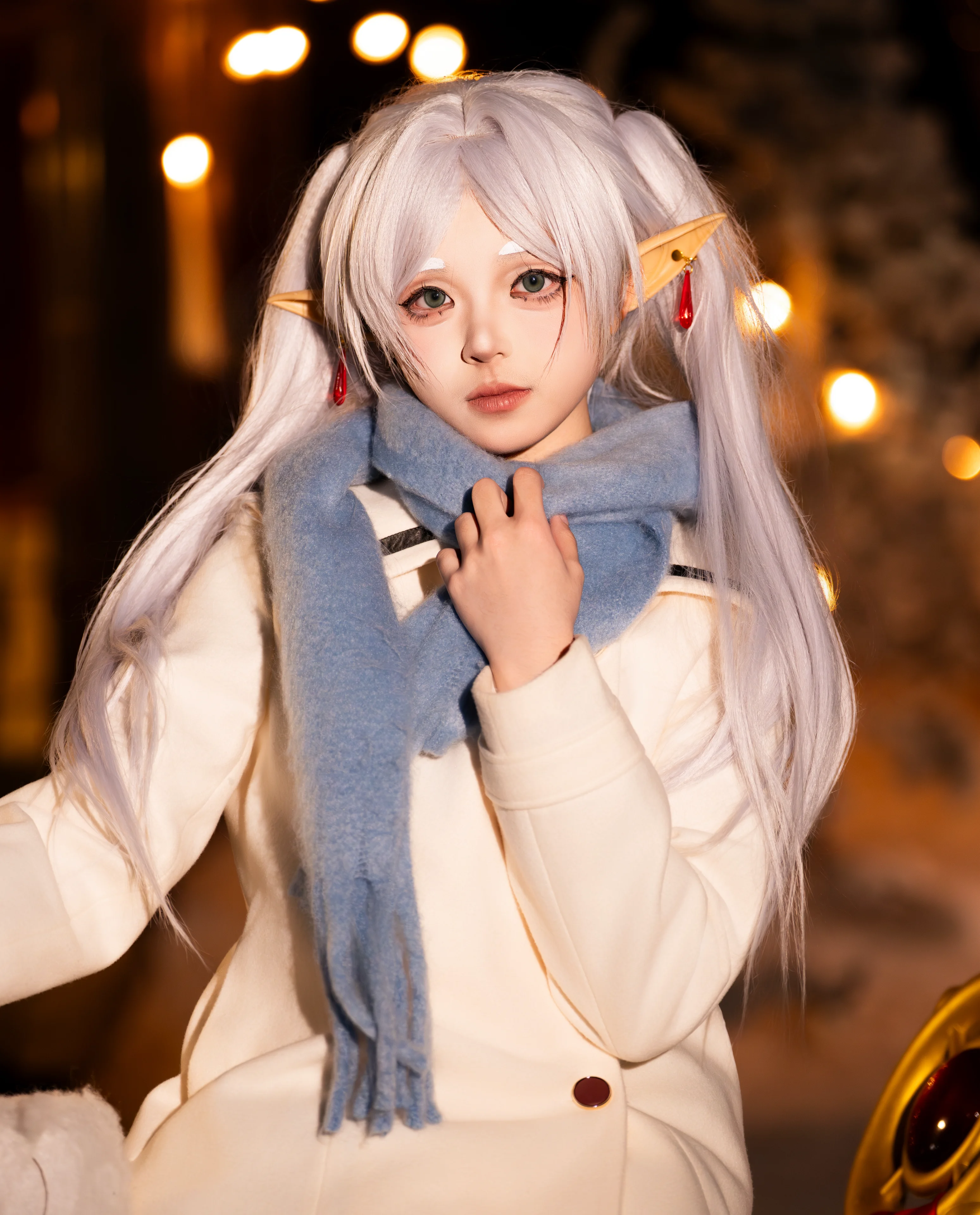 【フリーレン コスプレ】葬送のフリーレン、雪夜の激かわな眠気 - 2 枚目