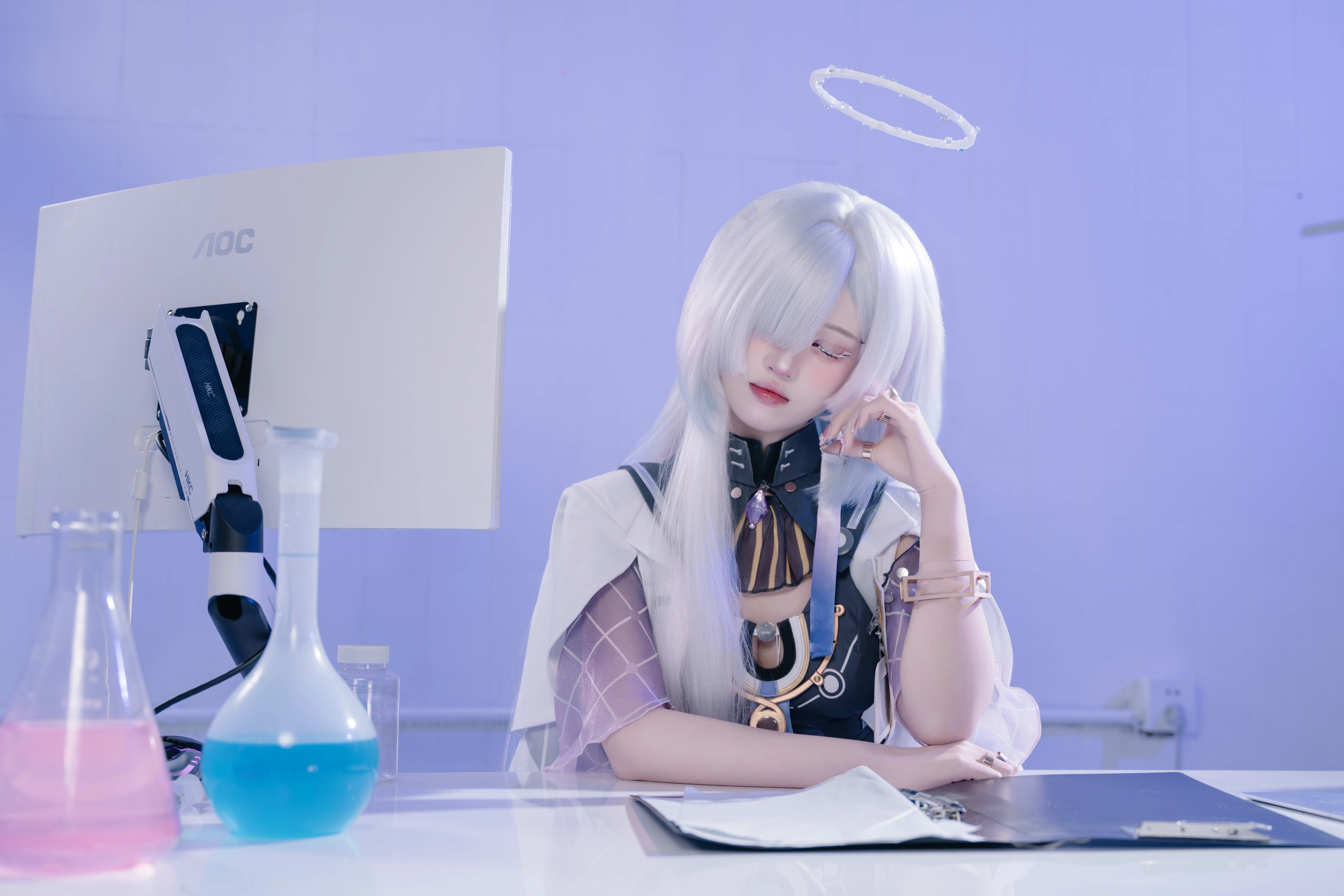 【莫宁cos】在实验室里捕捉星辰的轨迹 - 第 6 张