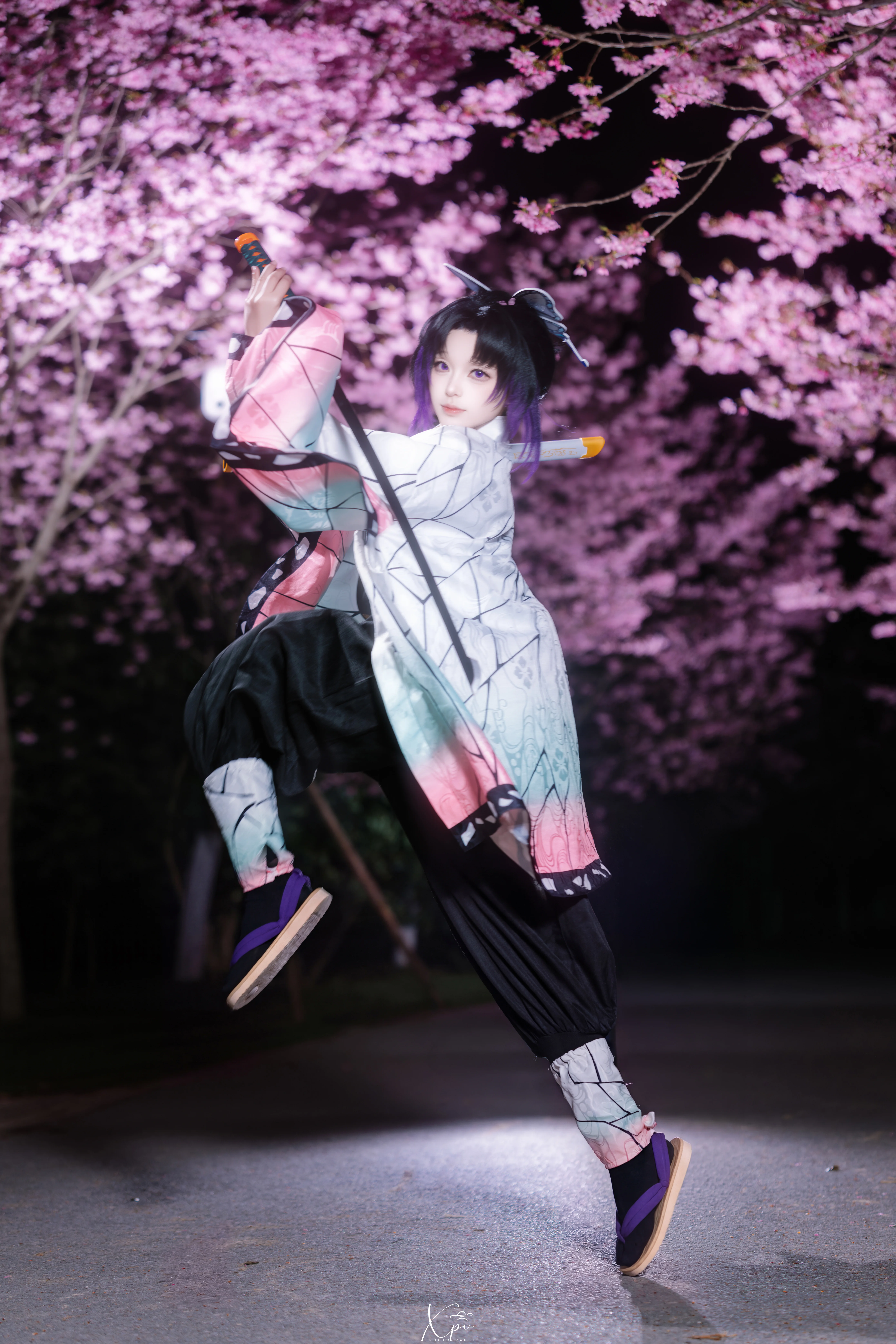 【蝴蝶忍cos】鬼灭之刃虫柱的夜樱与蝶 - 第 4 张